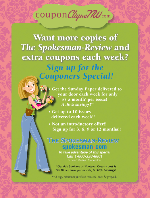 Sign up for the Couponers Special