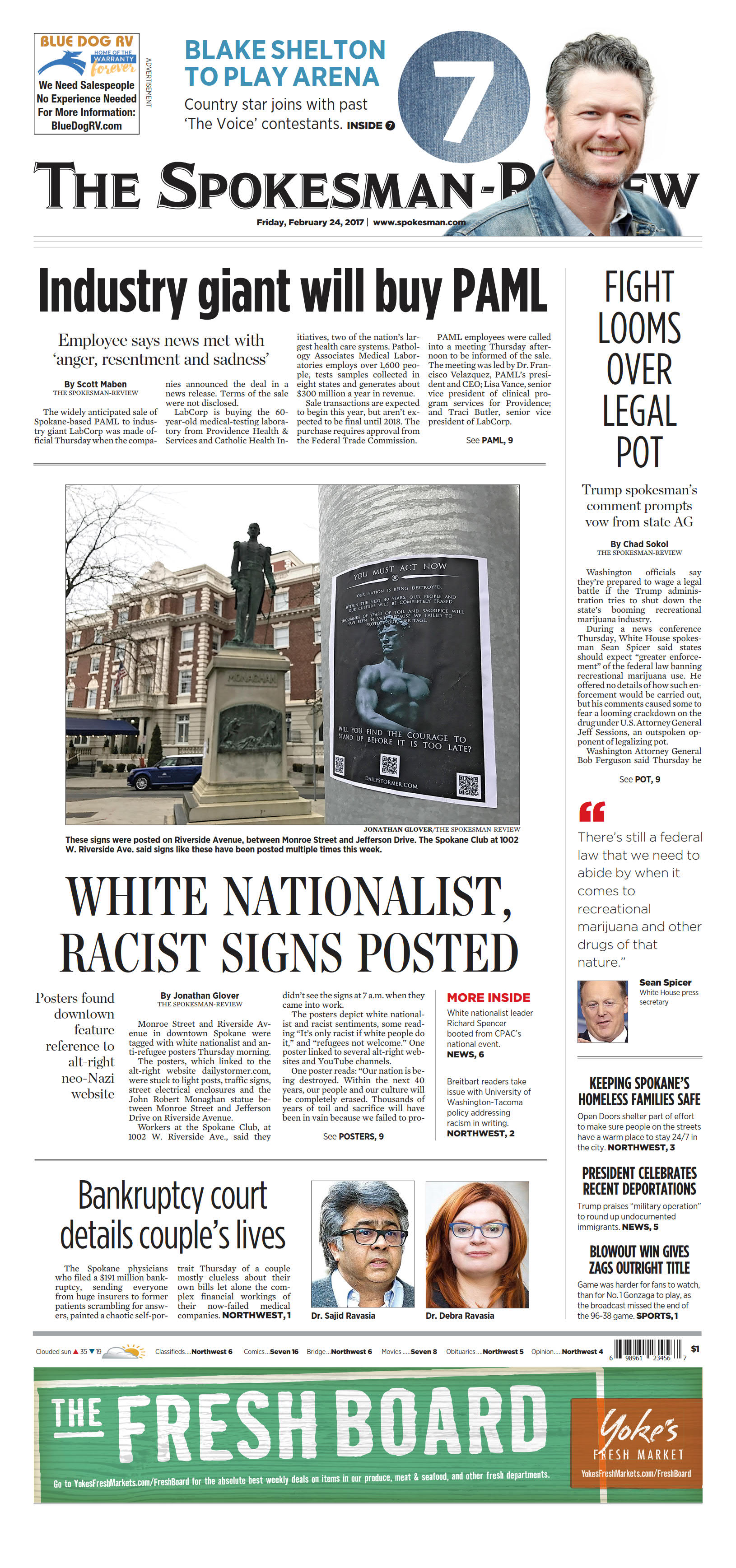 Front page for Feb. 24, 2017 | The Spokesman-Review
