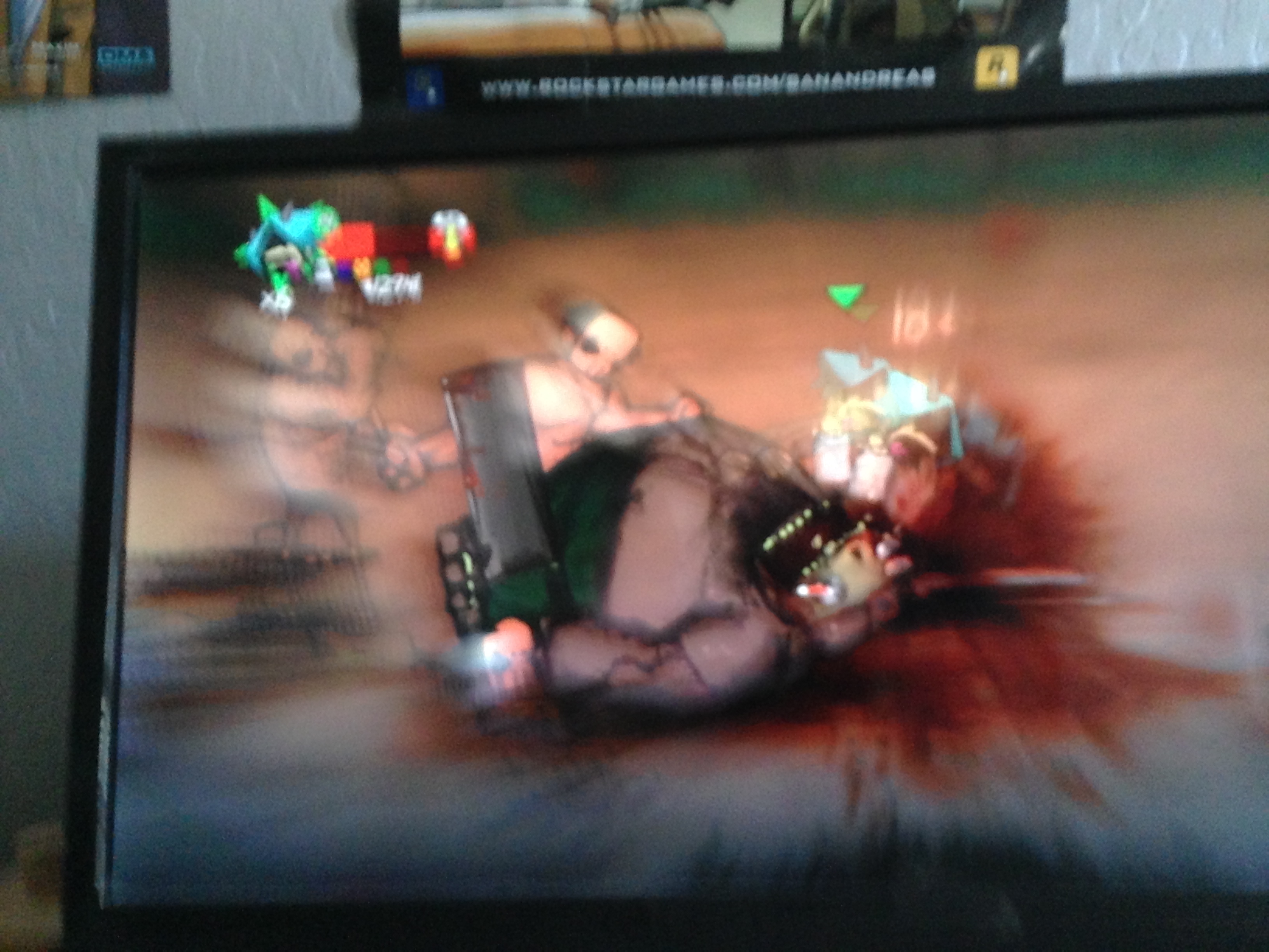 violent scene of video game violence