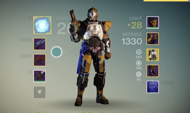 A view of the Destiny character screen.