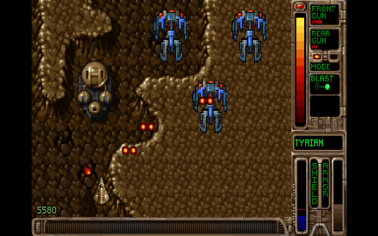 Screenshot of video game Tyrian 2000