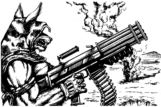 That's a werewolf with minigun