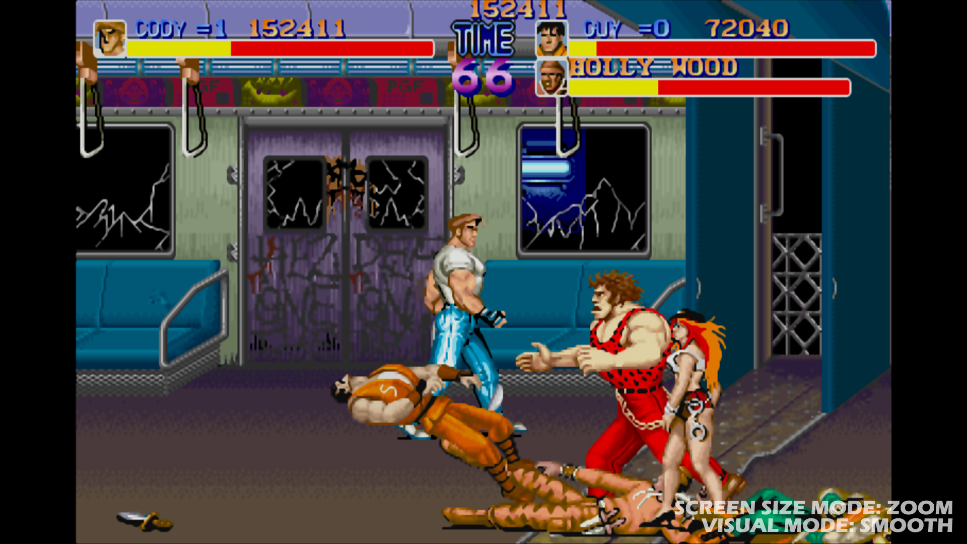 A screenshot from Final Fight, a braling video game by Capcom