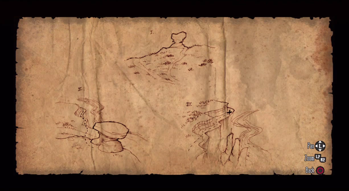 A treasure map in Red Dead Redemption