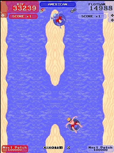 A screenshot of the arcade game Toobin'