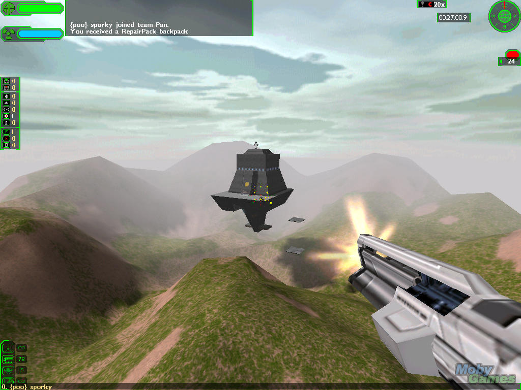 A screen shot from Starsiege: Tribes