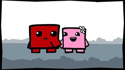 A screenshot of Super Meat Boy!