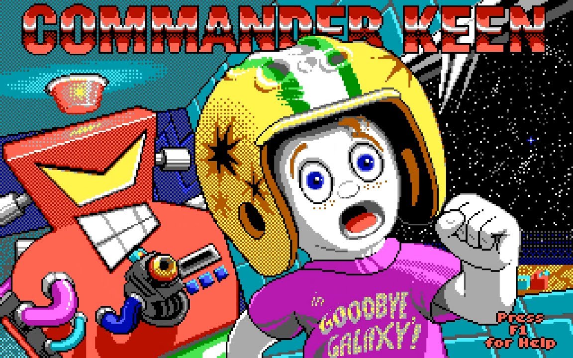 Title screen for "Commander Keen"