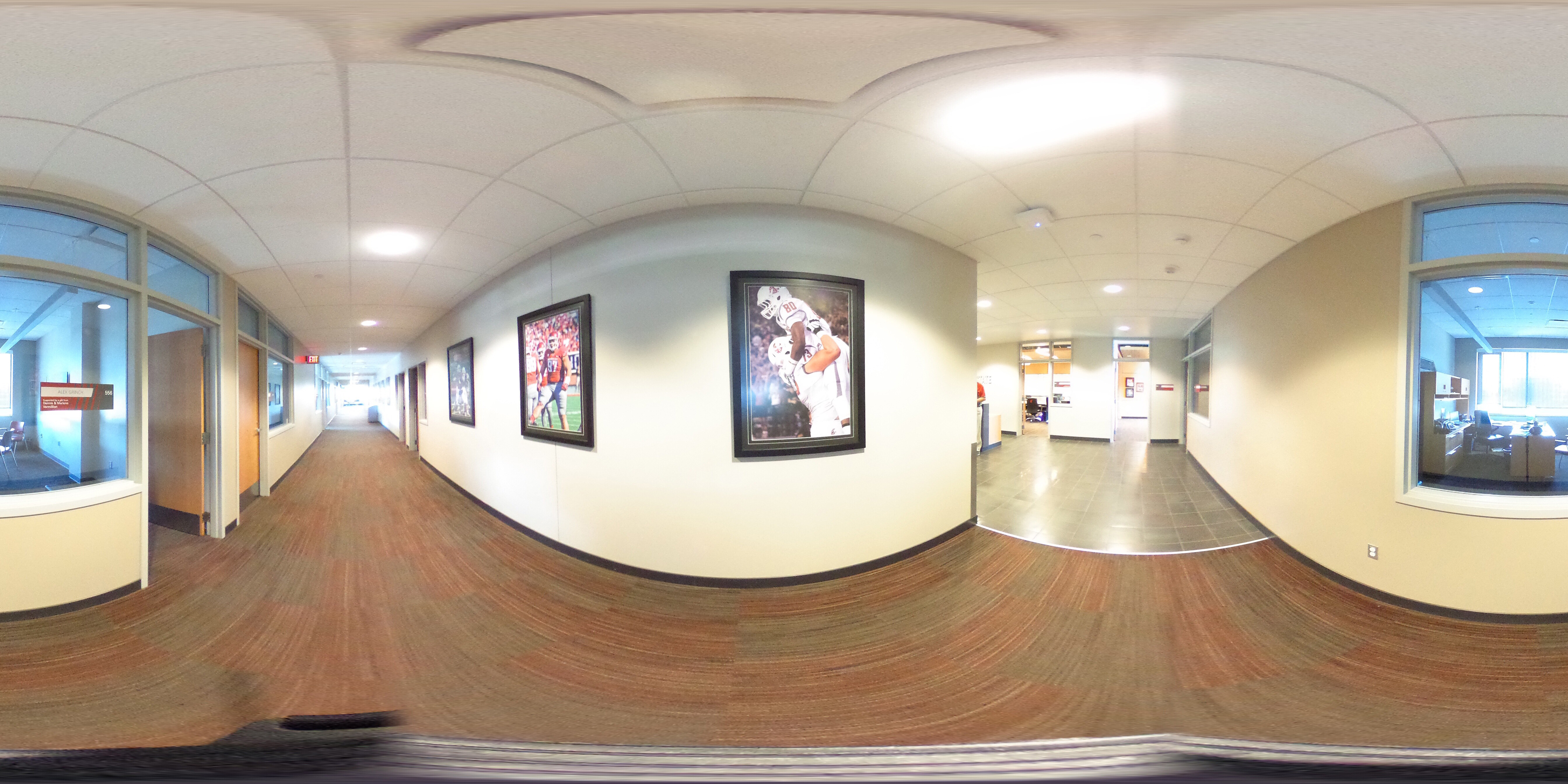 WSU football hallway