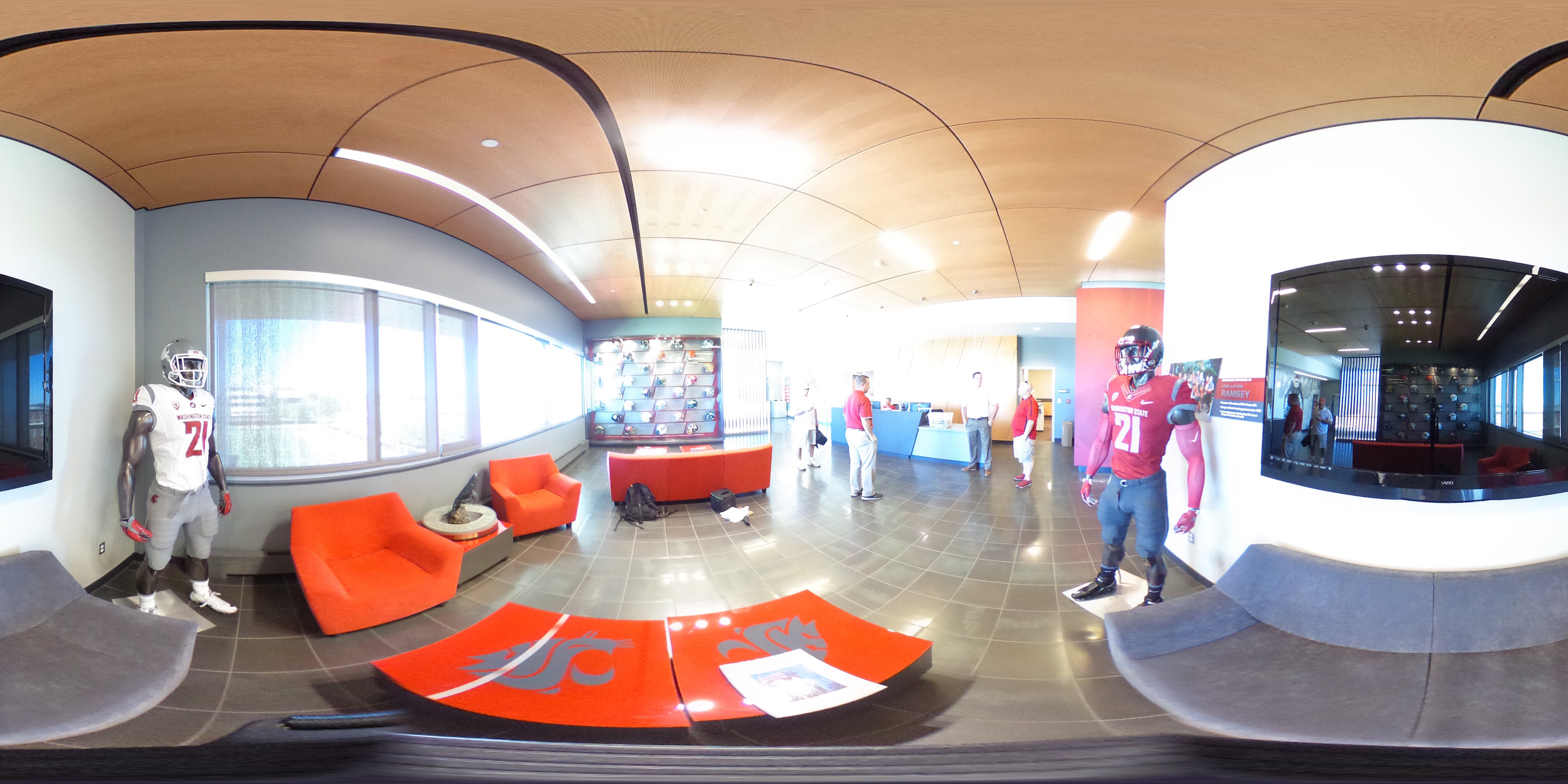WSU football facility lobby