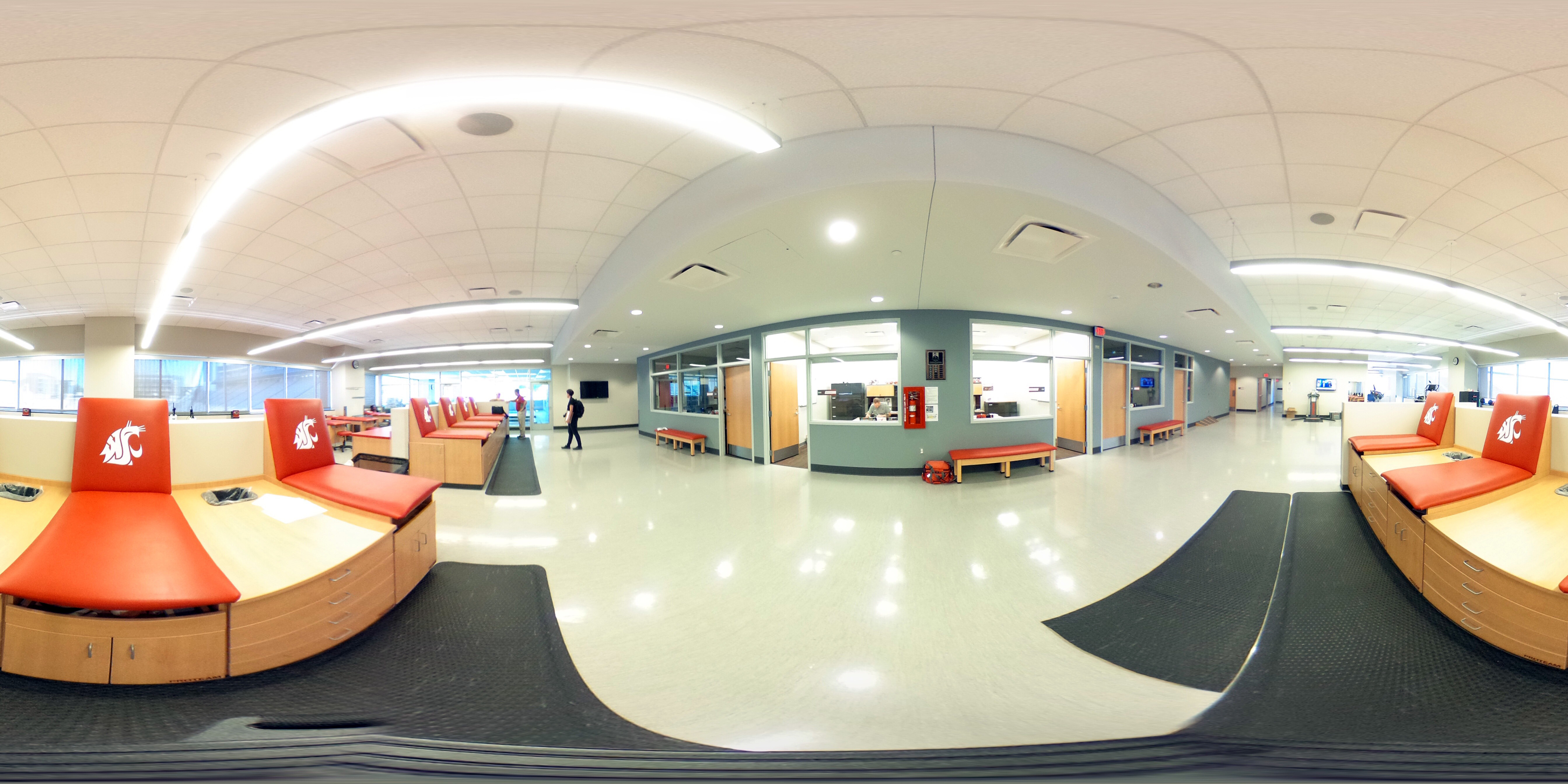 WSU football training room