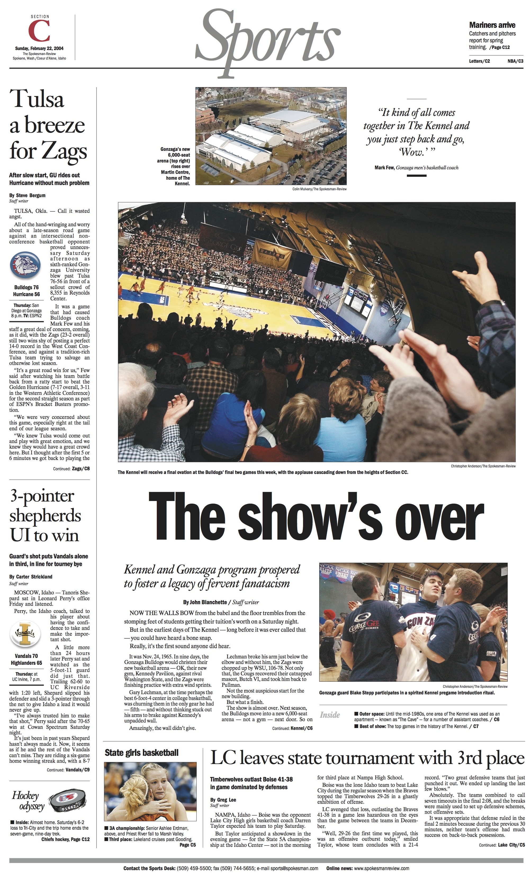 Historic page: Feb. 2, 2004, Kennel farewell