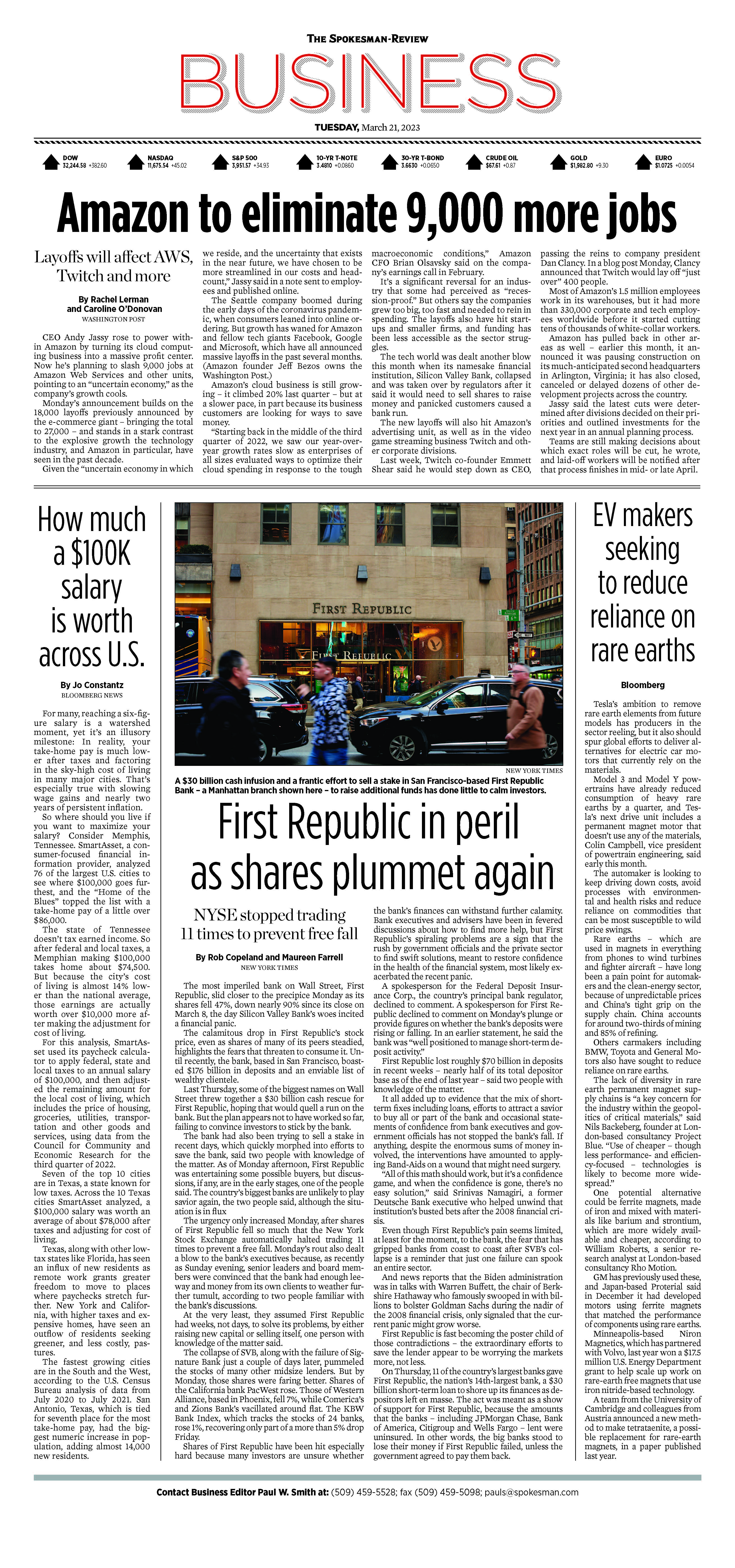 Frontpage for 2023-03-21