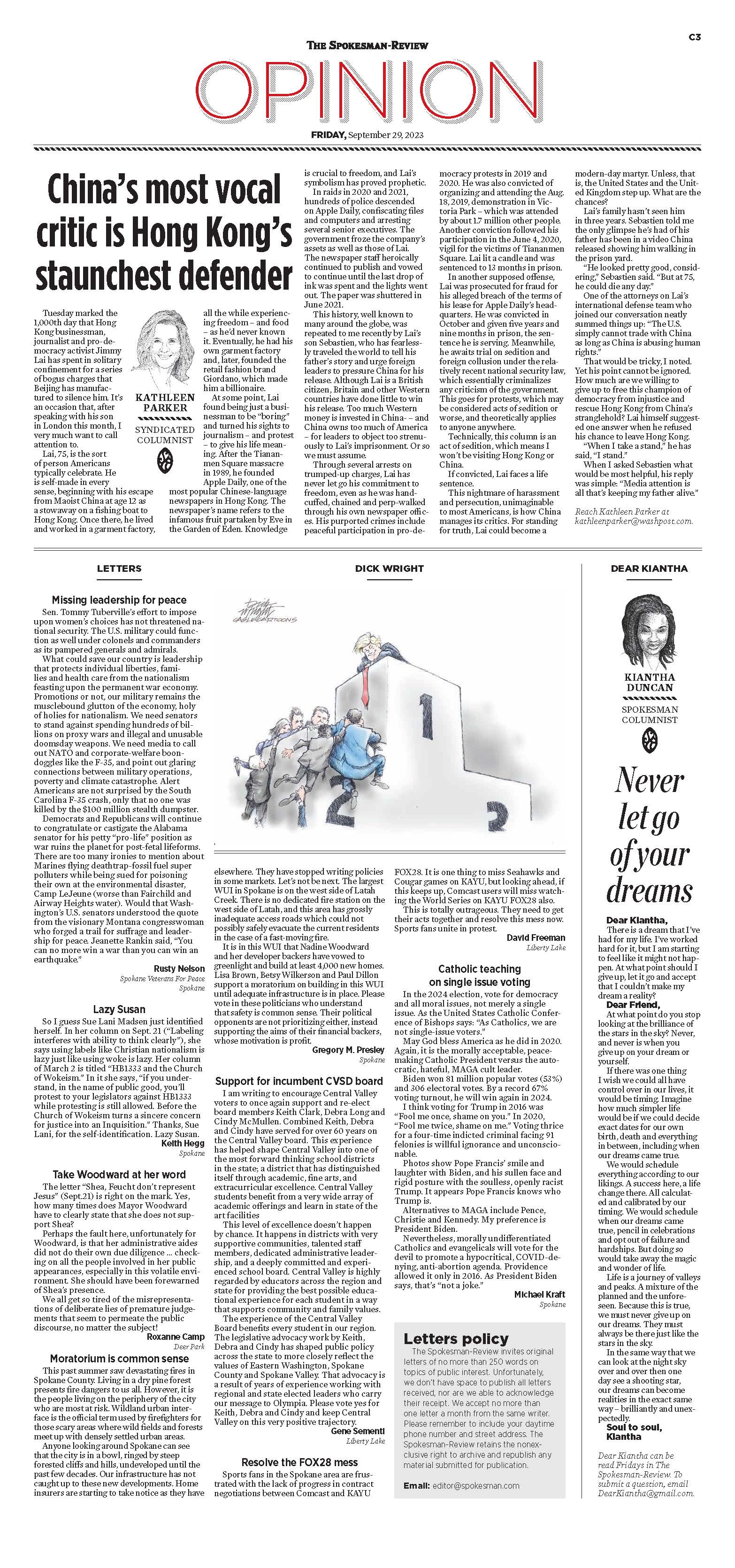 Frontpage for 2023-09-29