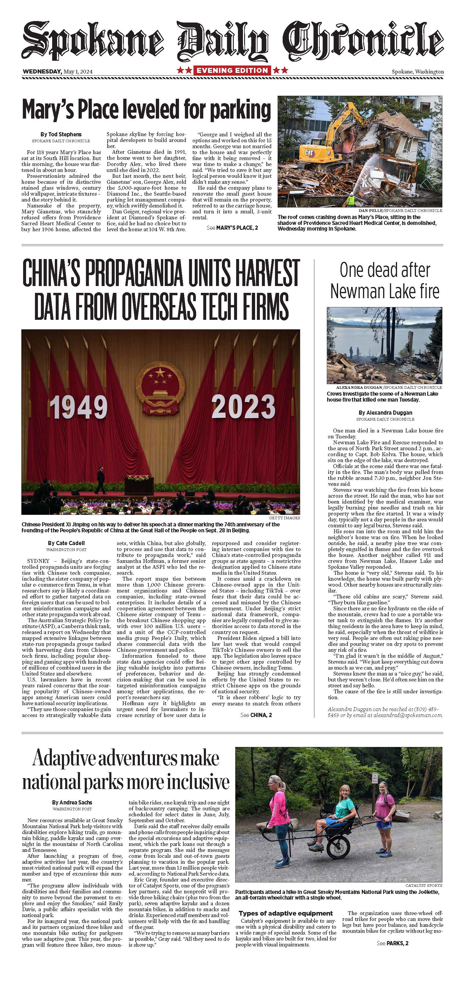Frontpage for 2024-05-01