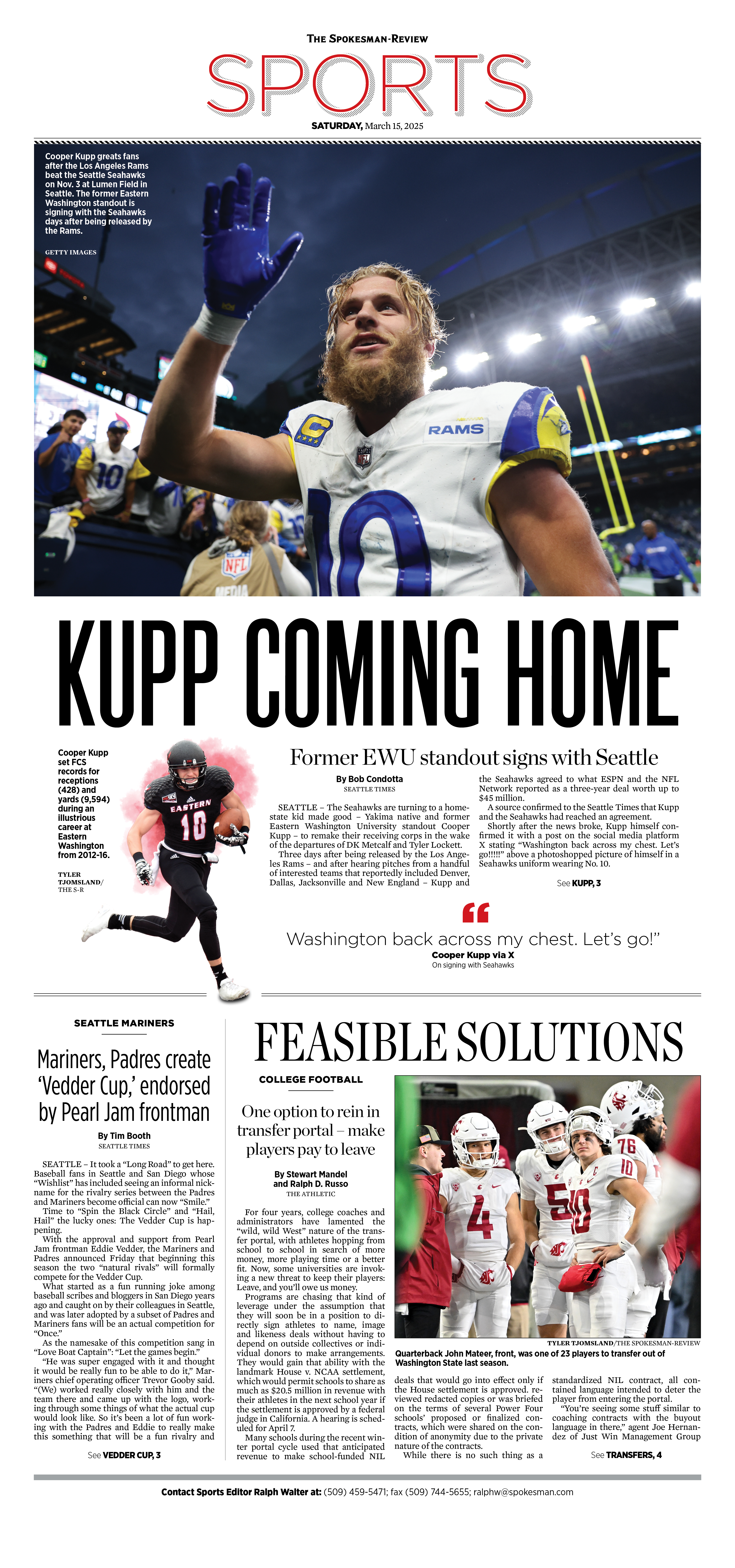 Frontpage for 2025-03-15