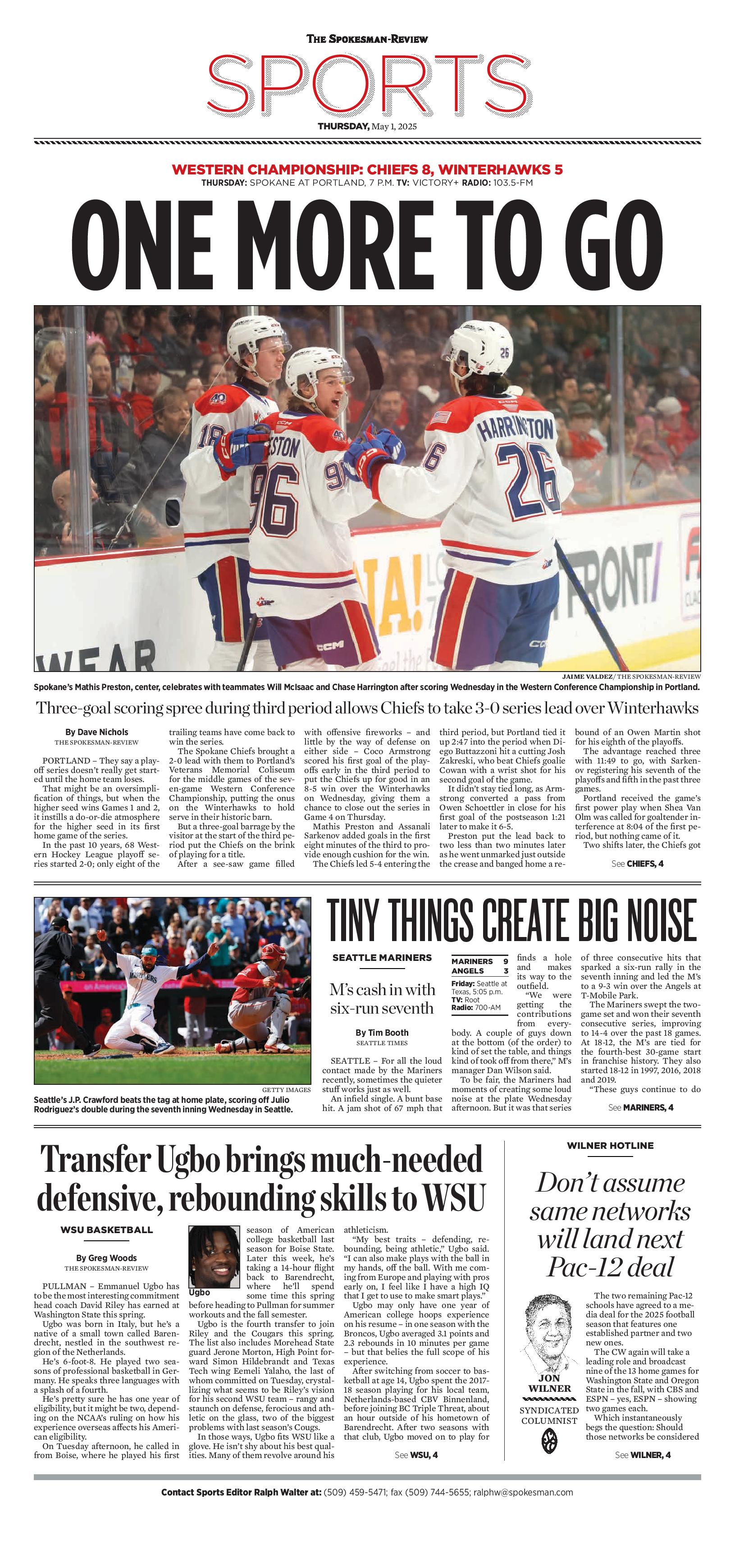 Frontpage for 2025-05-01