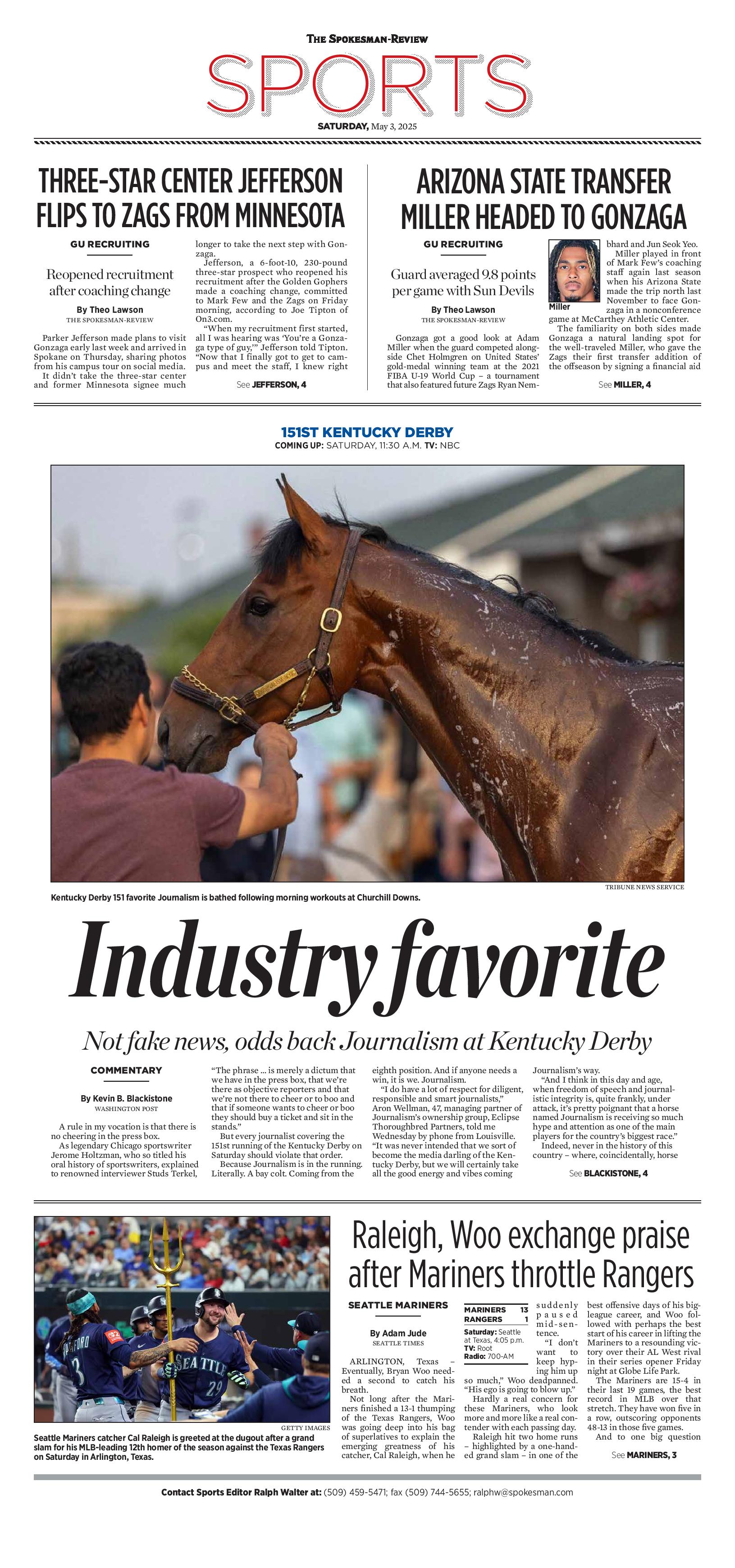 Frontpage for 2025-05-03