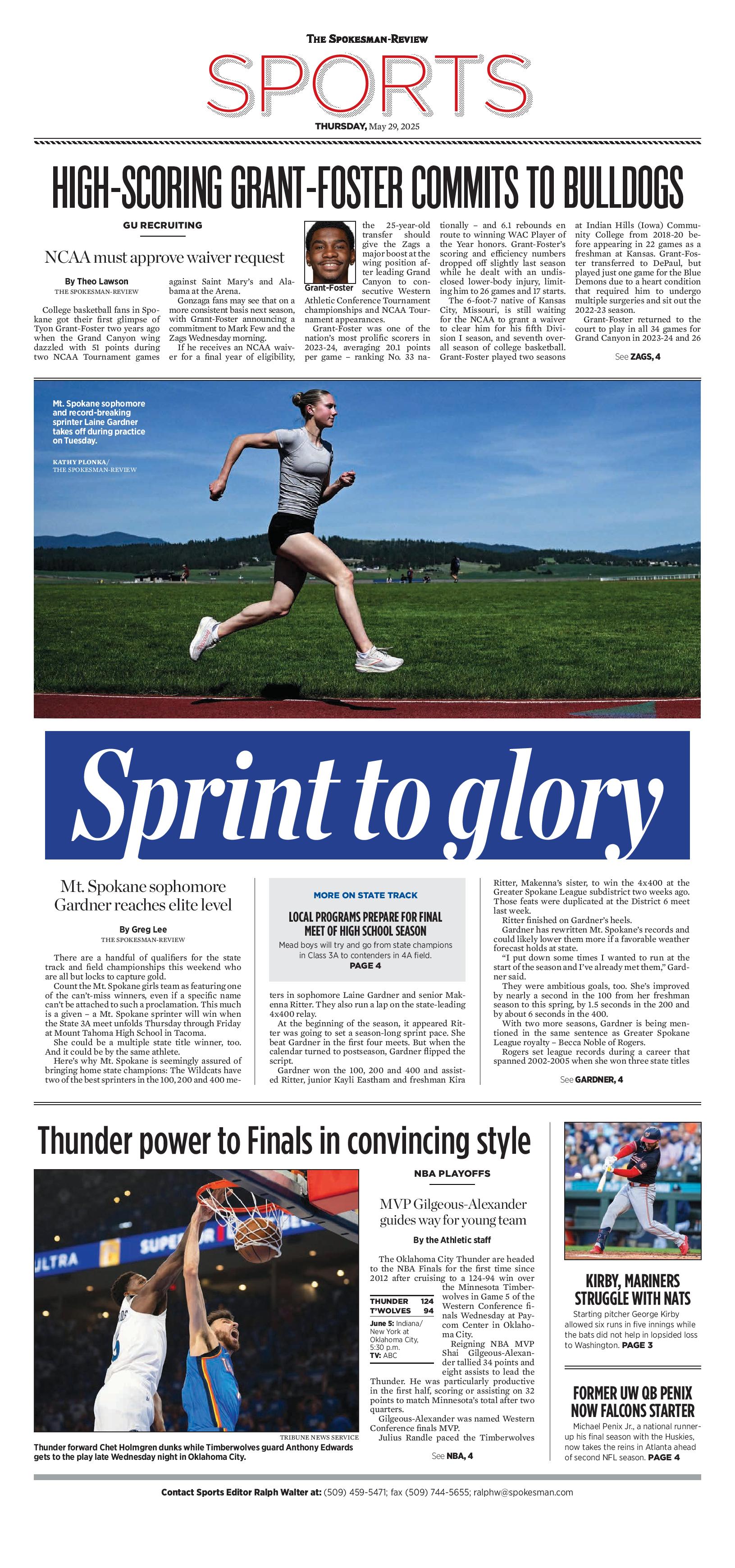 Frontpage for 2025-05-29
