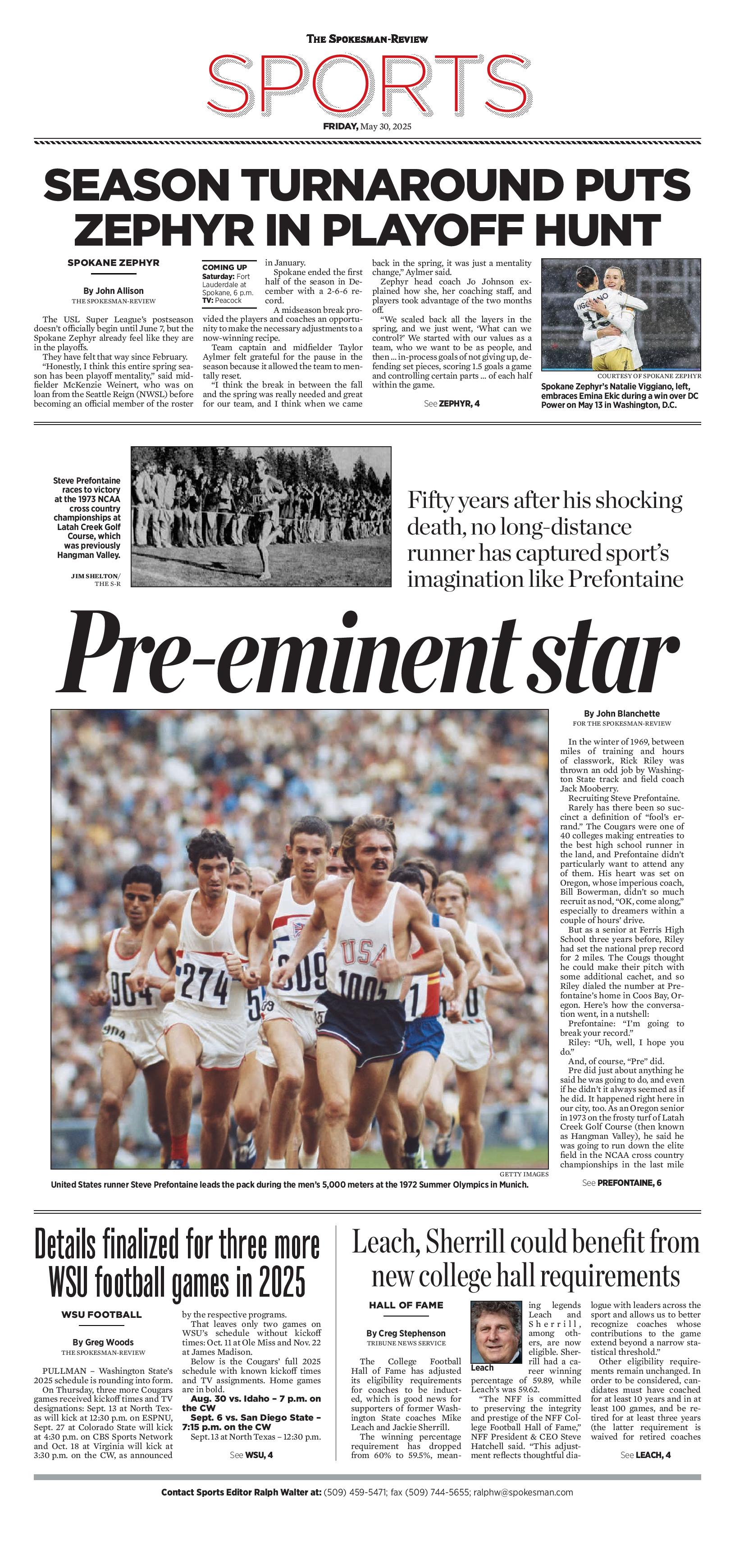 Frontpage for 2025-05-30