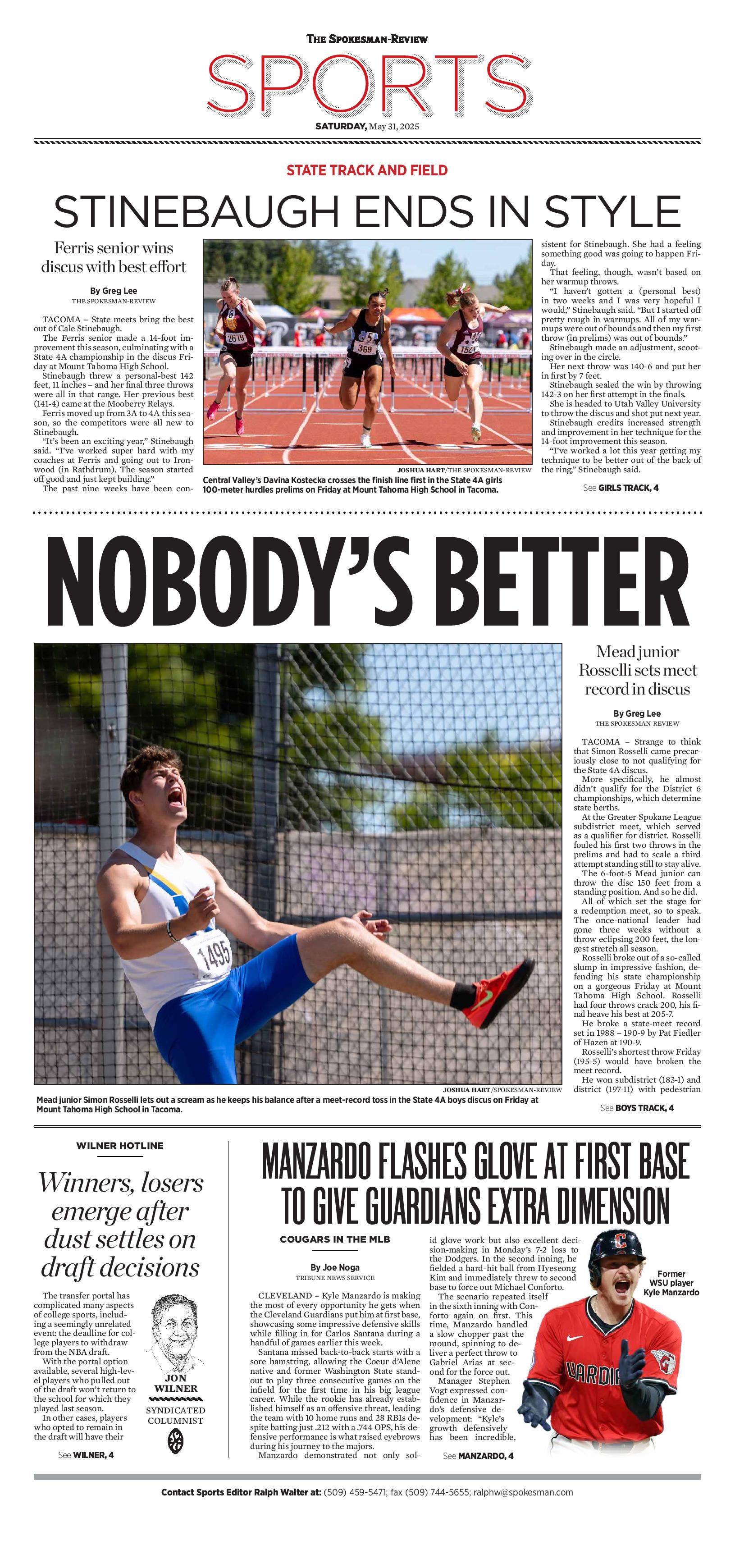 Frontpage for 2025-05-31