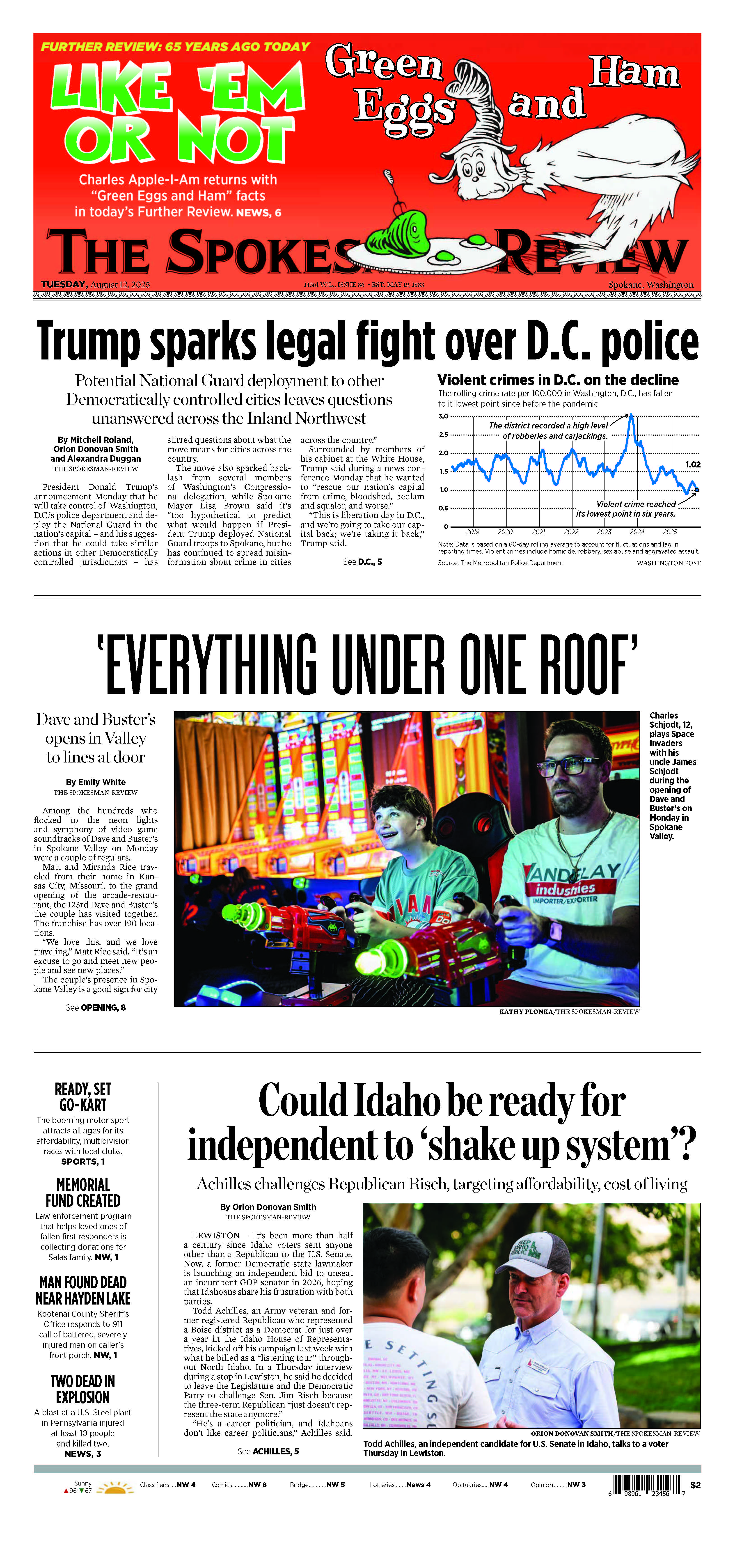 Frontpage for 2025-08-12