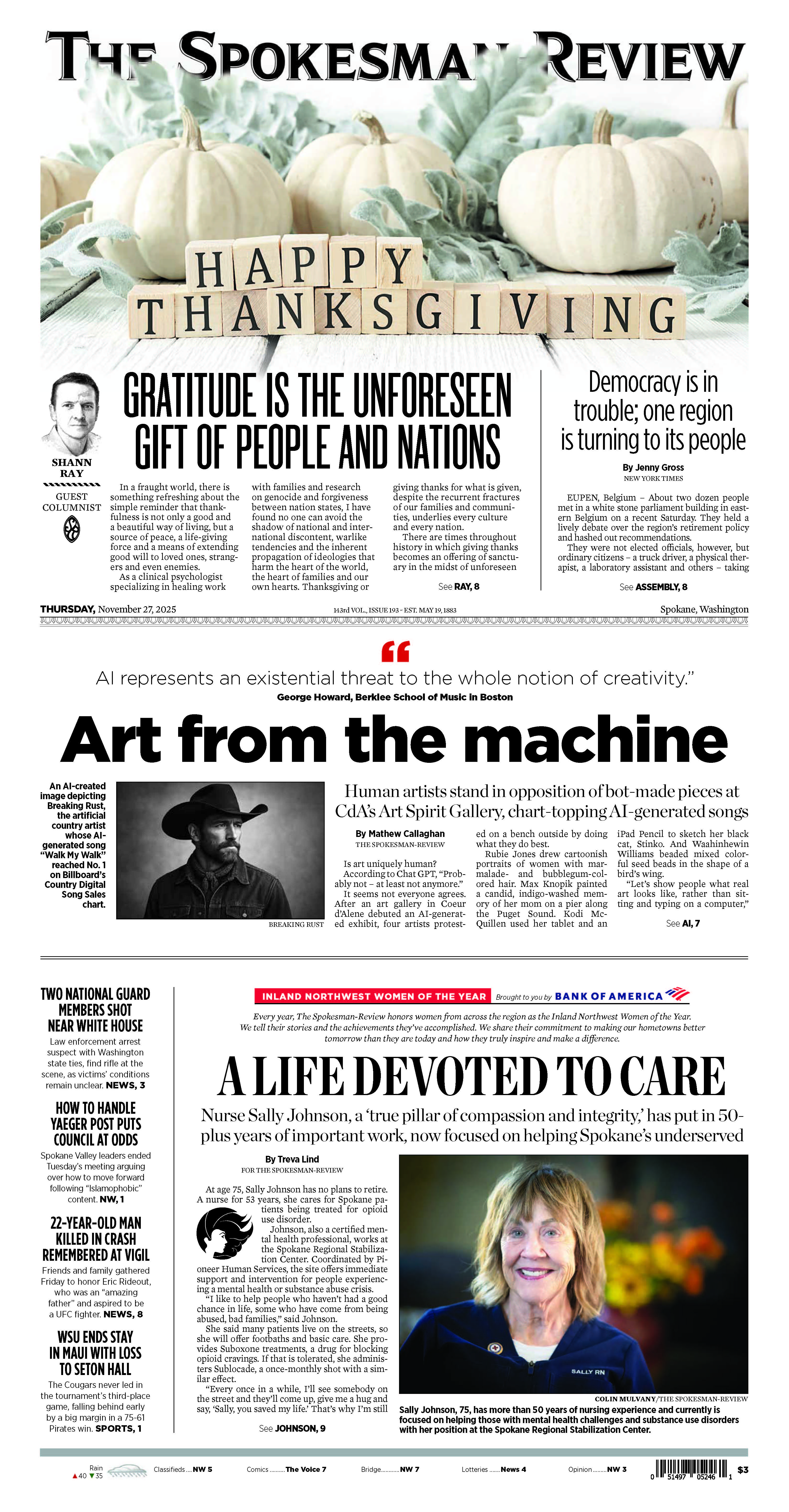 Frontpage for 2025-11-27