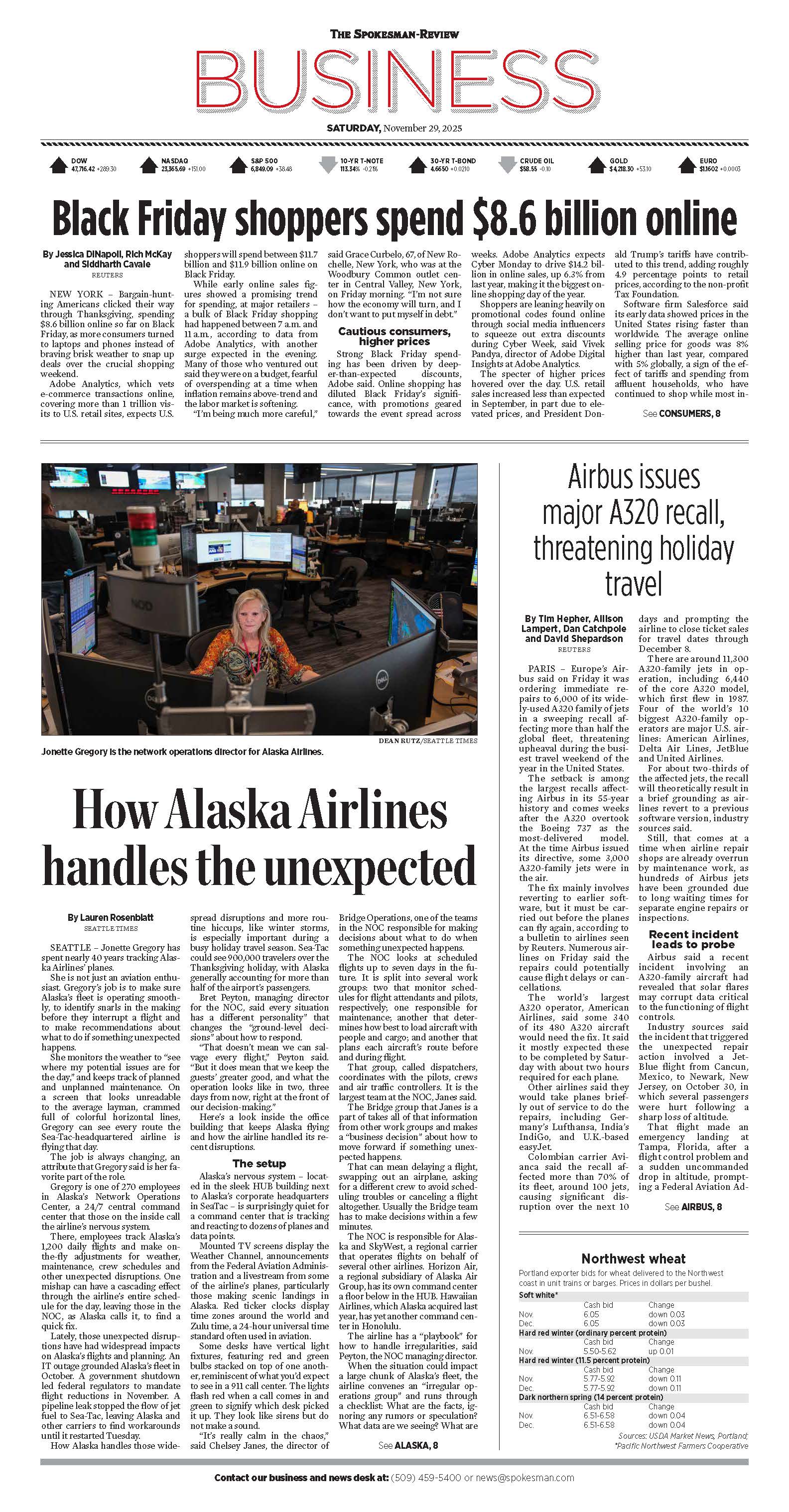 Frontpage for 2025-11-29