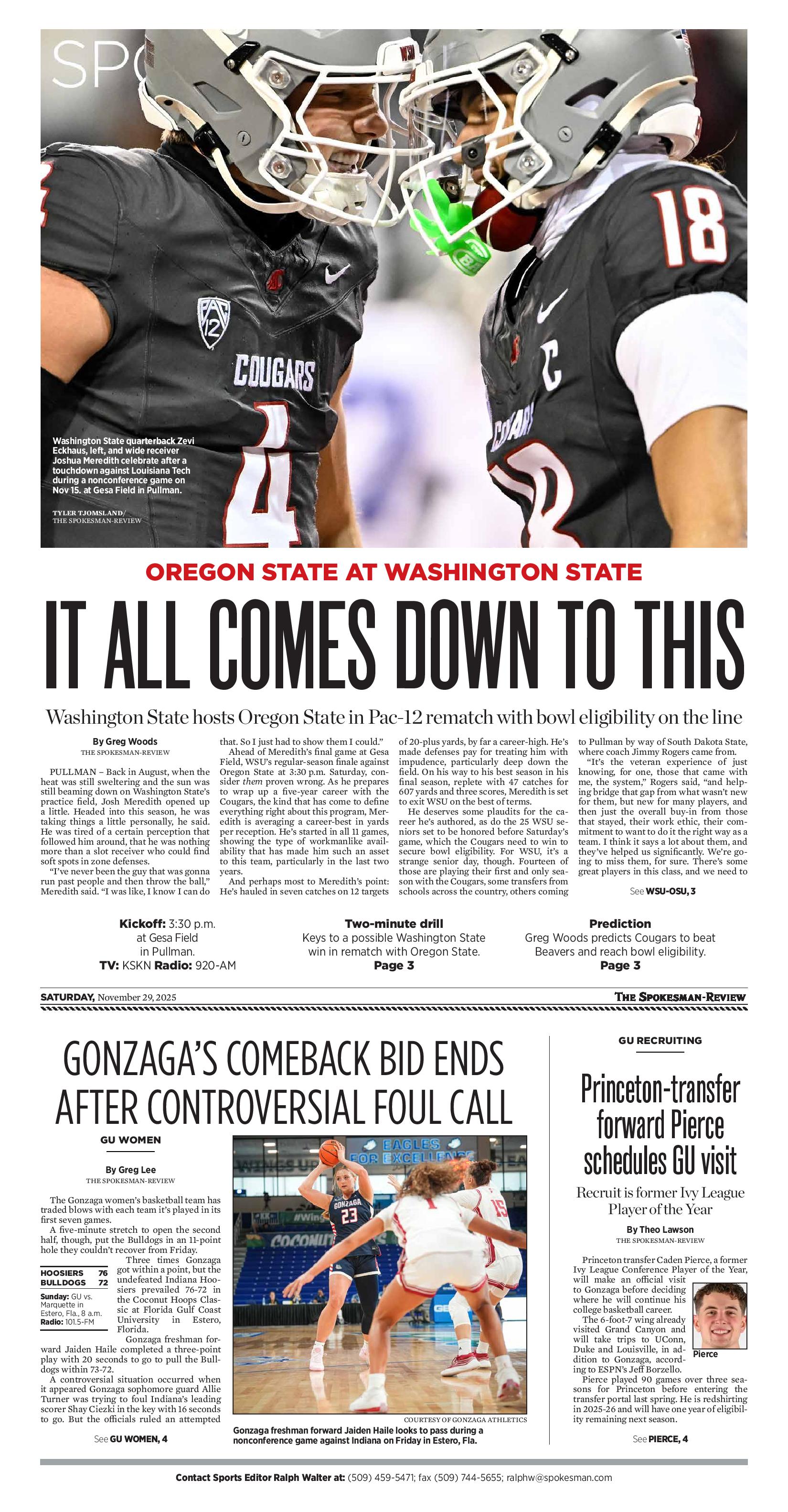 Frontpage for 2025-11-29