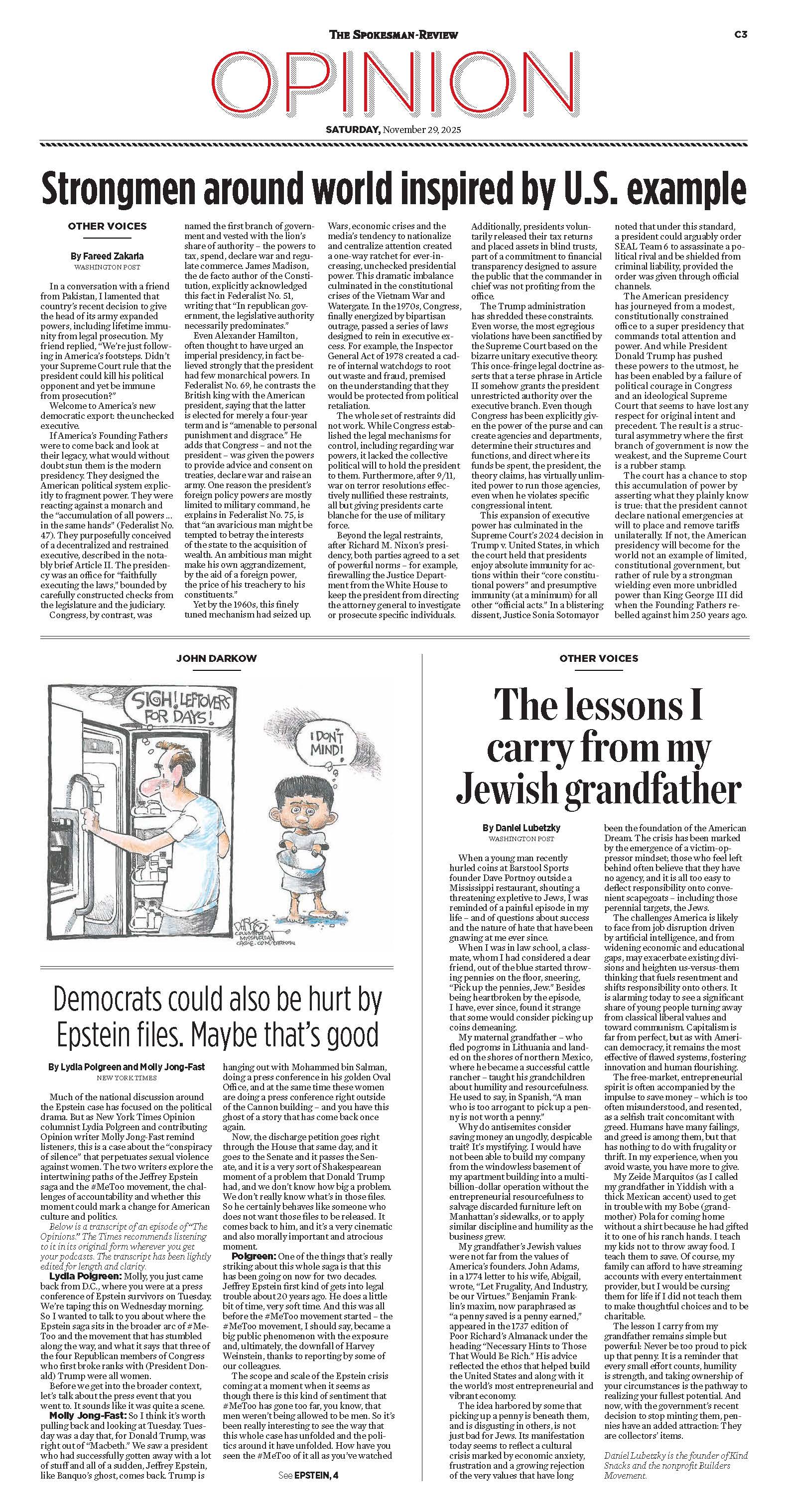 Frontpage for 2025-11-29