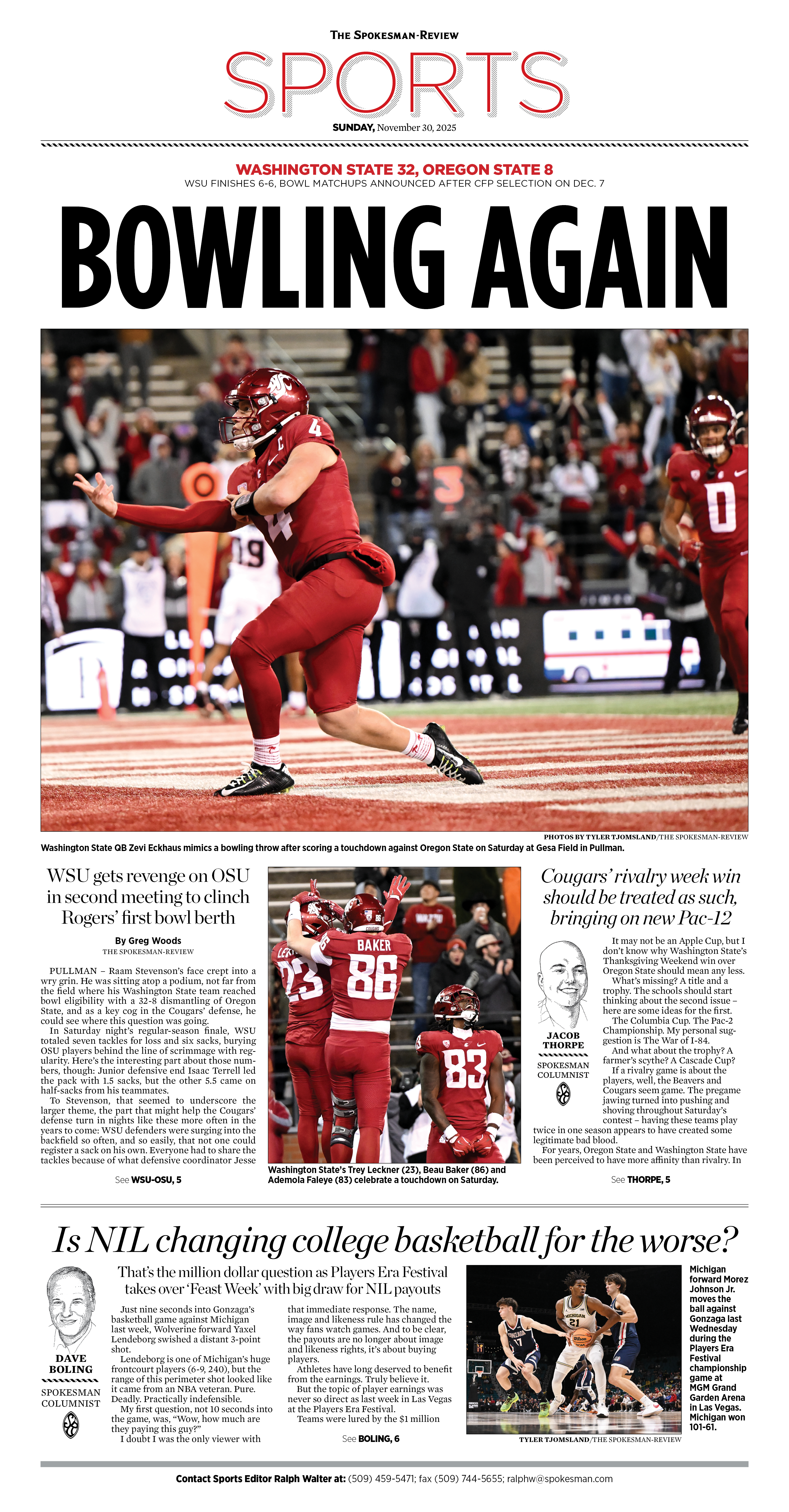 Frontpage for 2025-11-30