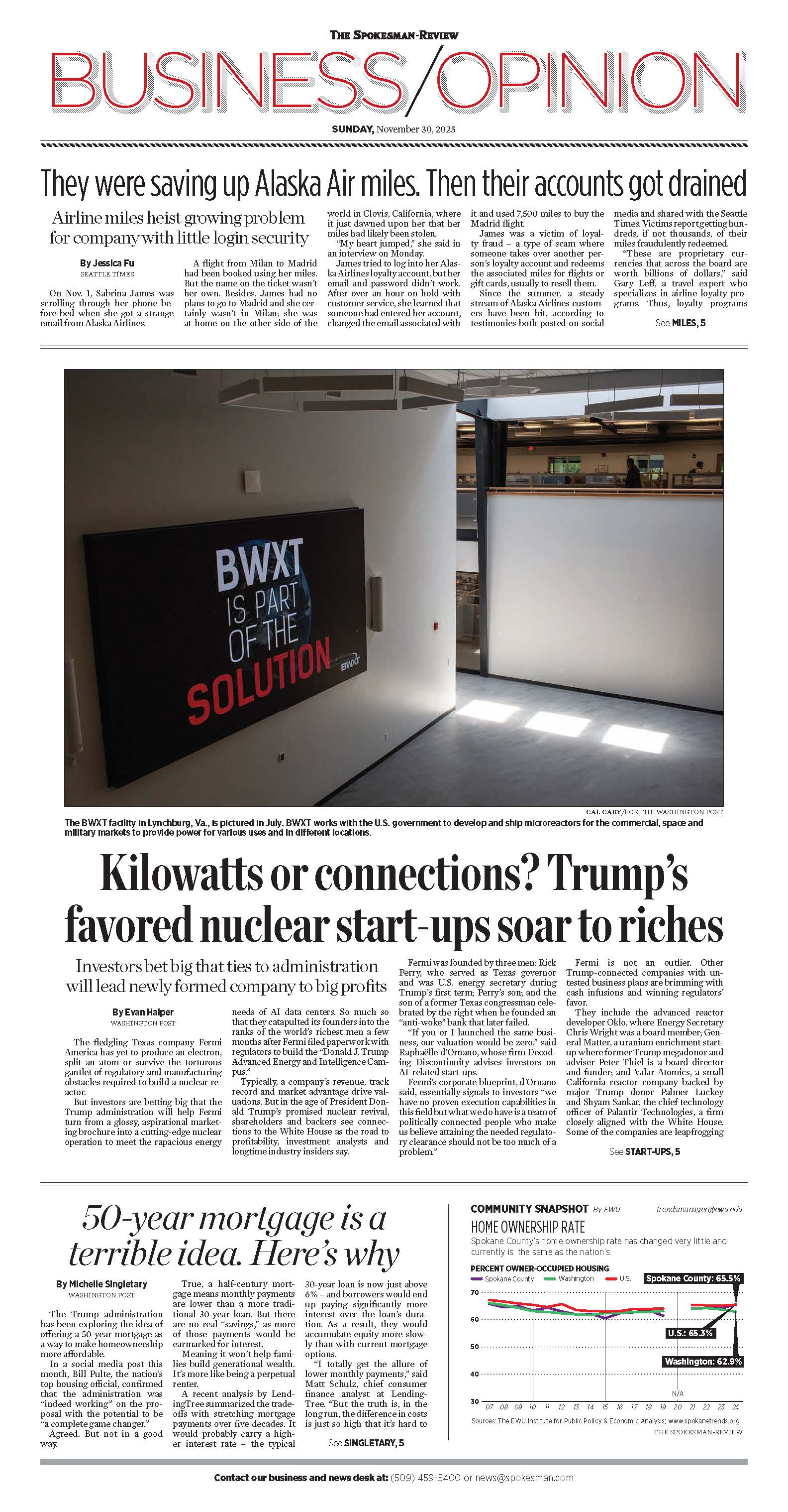 Frontpage for 2025-11-30