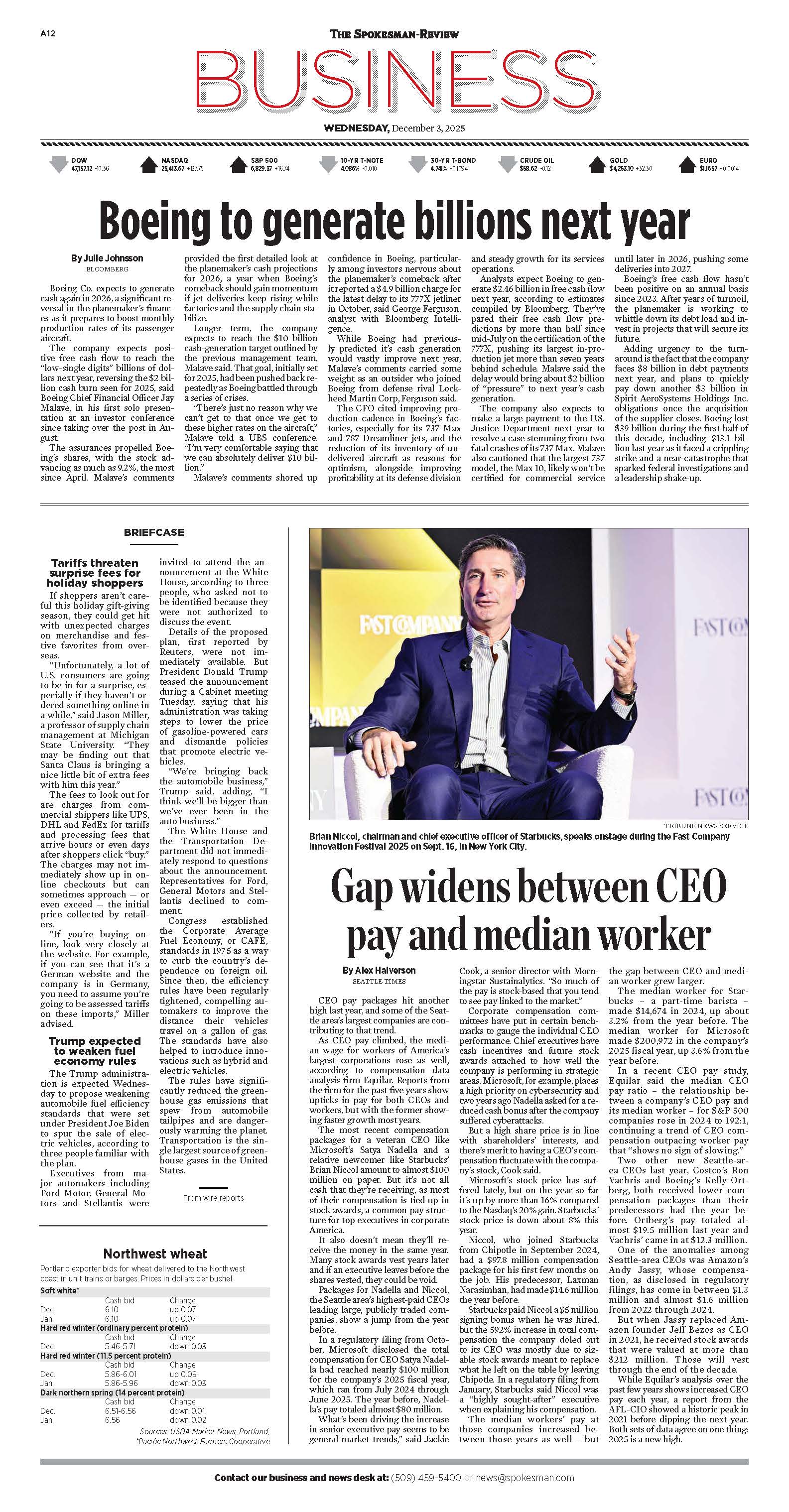 Frontpage for 2025-12-03