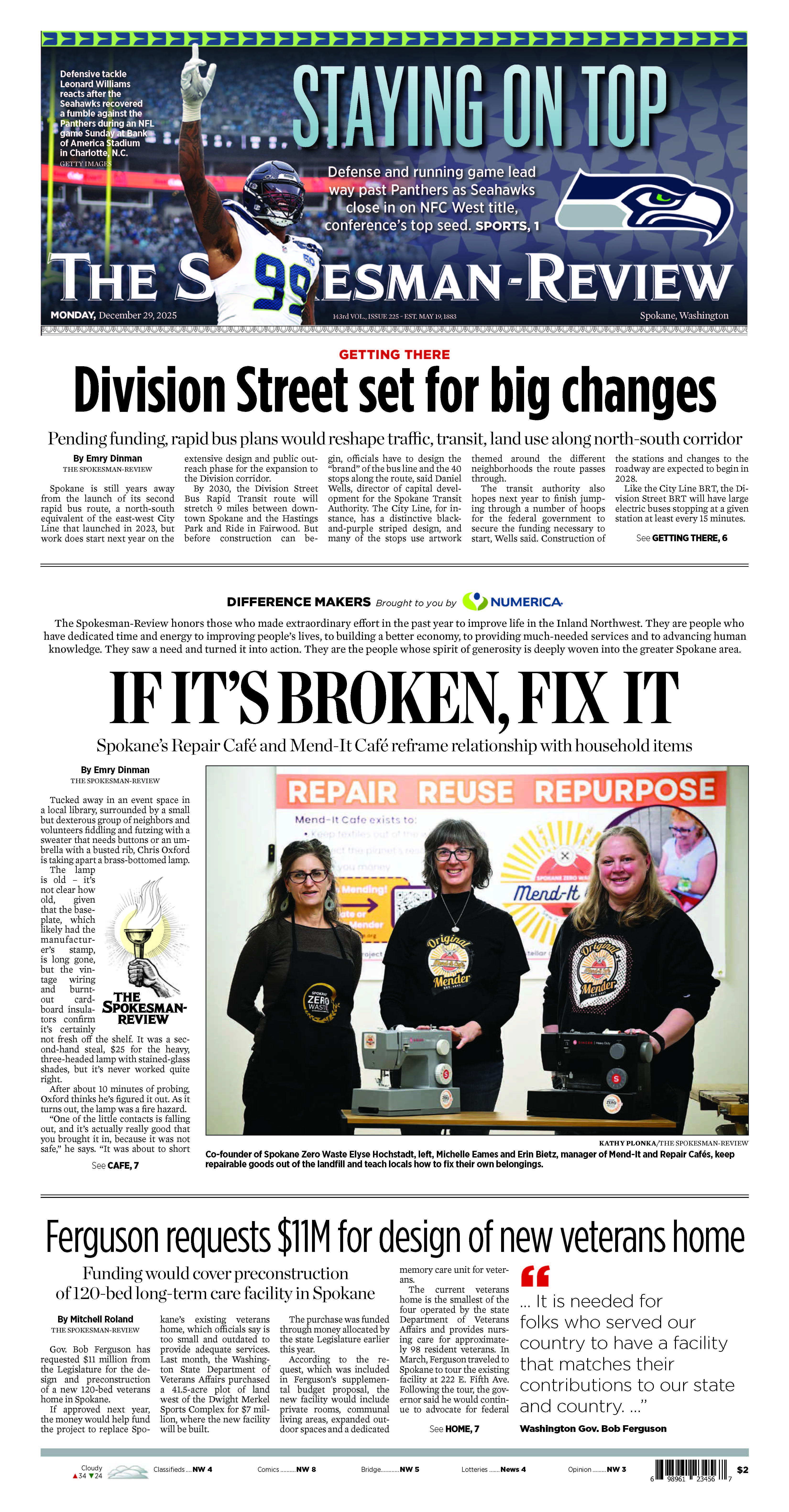 Frontpage for 2025-12-29