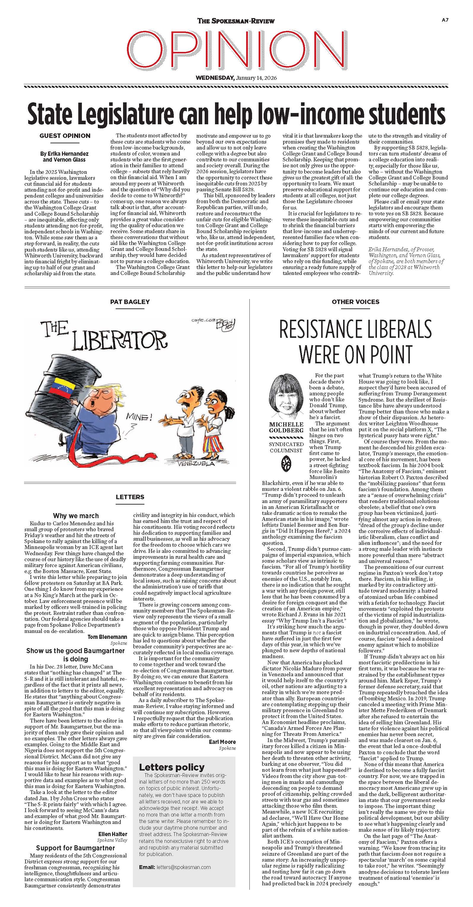 Frontpage for 2026-01-14