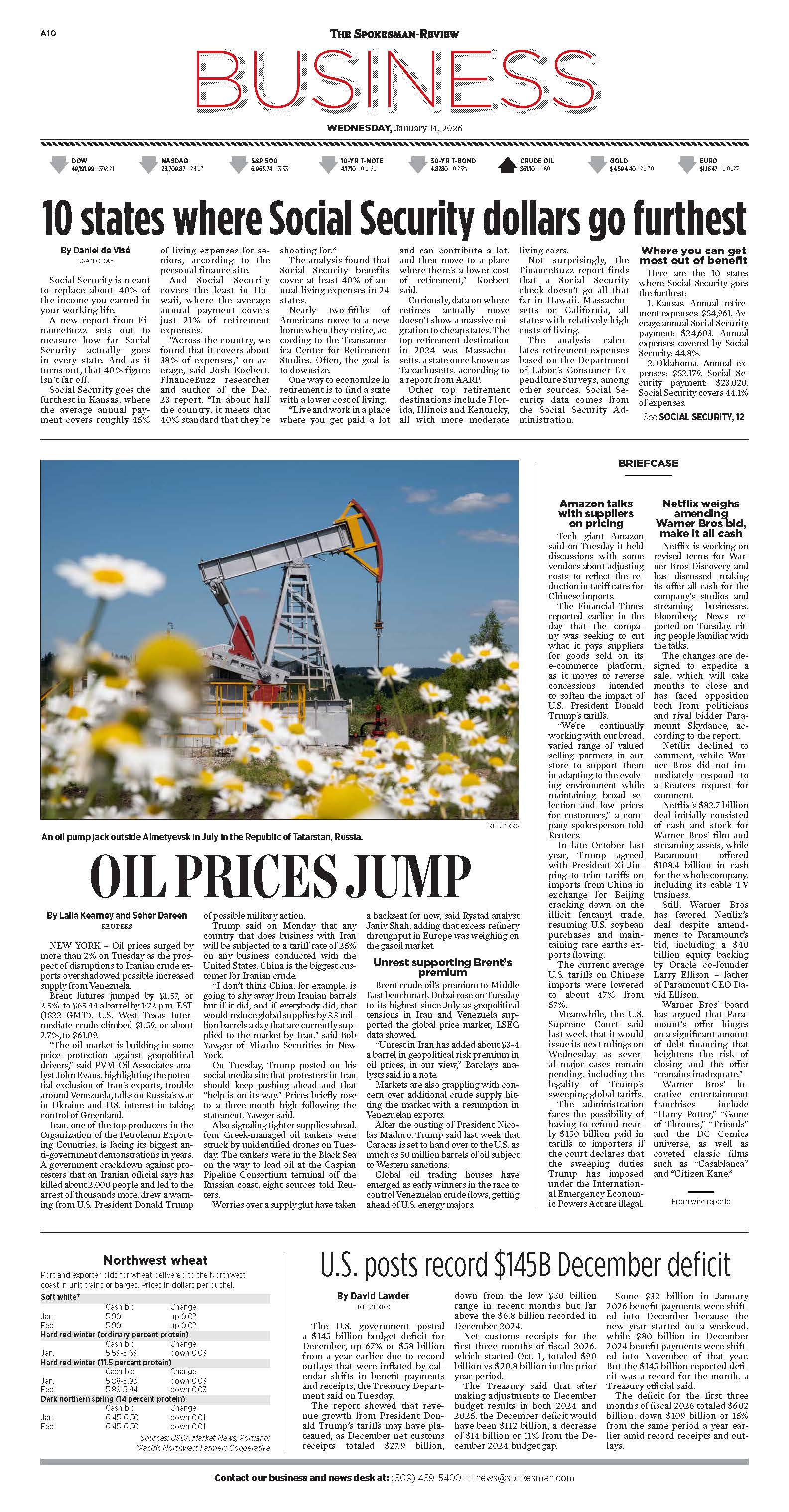 Frontpage for 2026-01-14