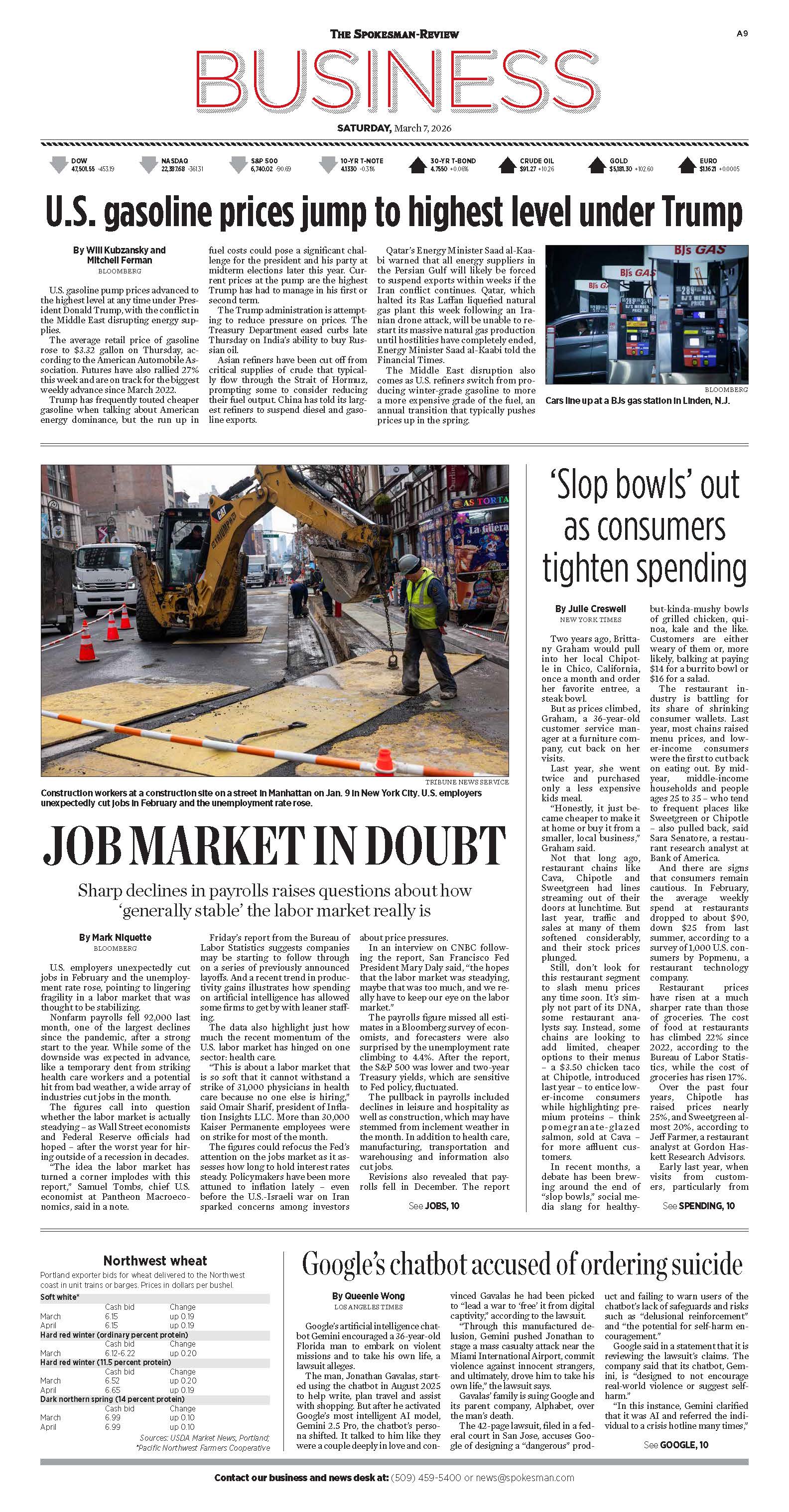 Frontpage for 2026-03-07