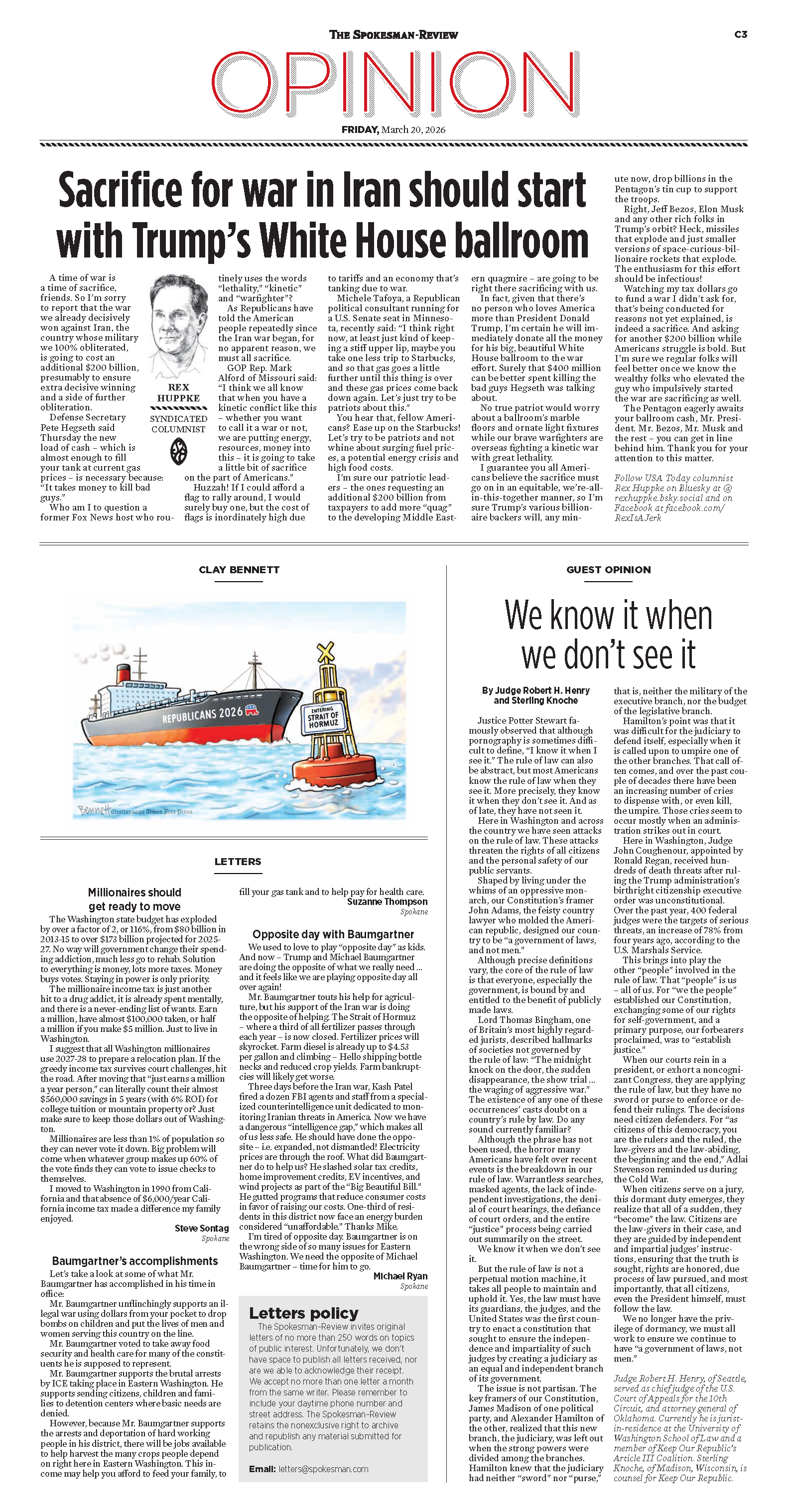 Frontpage for 2026-03-20