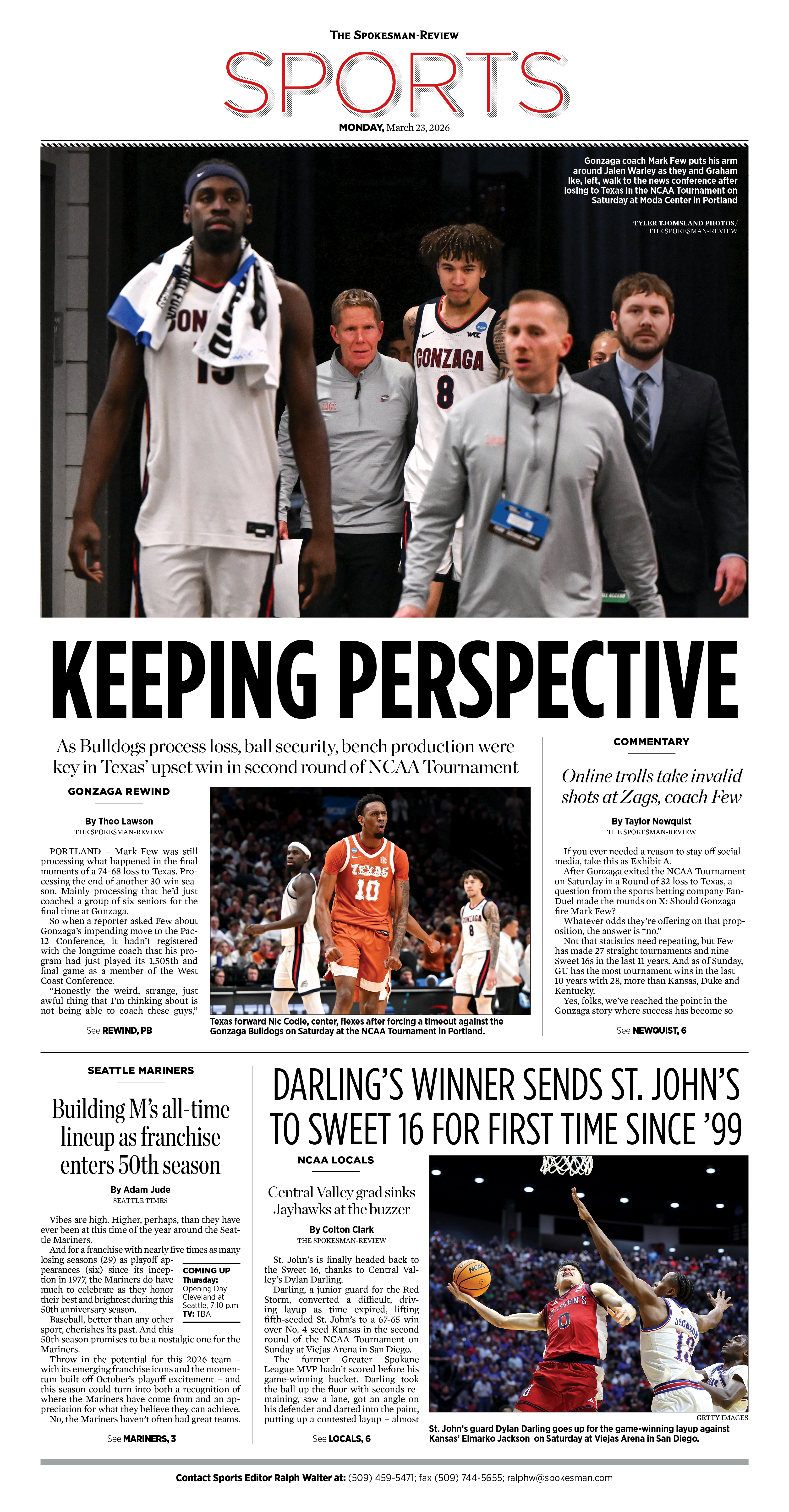 Frontpage for 2026-03-23