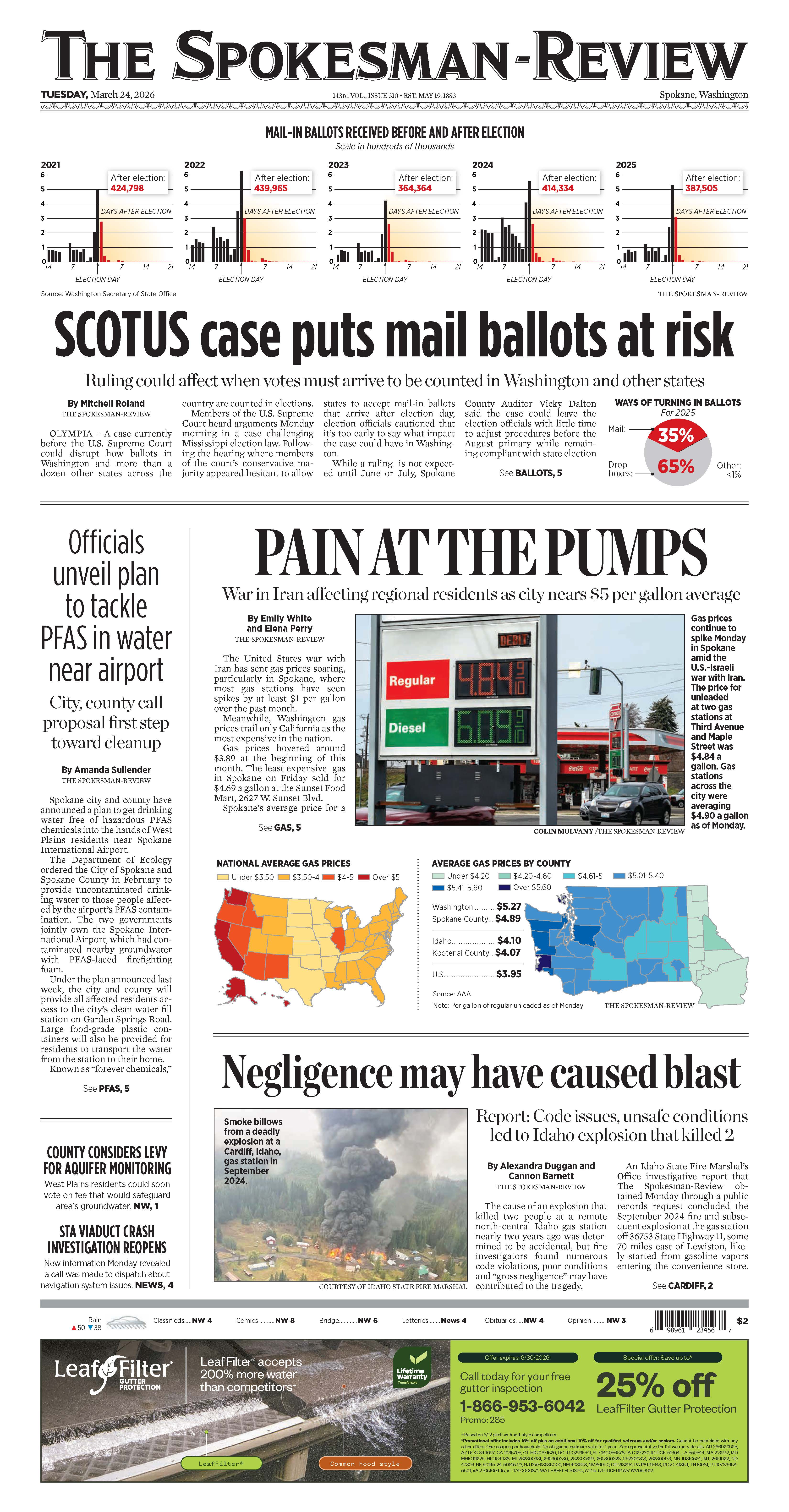 Frontpage for 2026-03-24