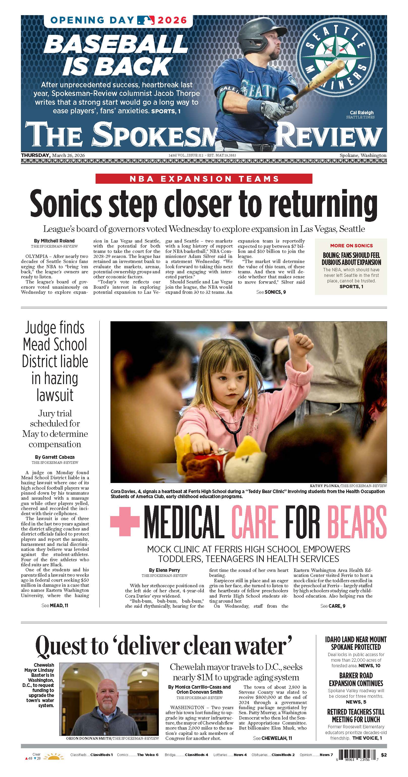 Frontpage for 2026-03-26