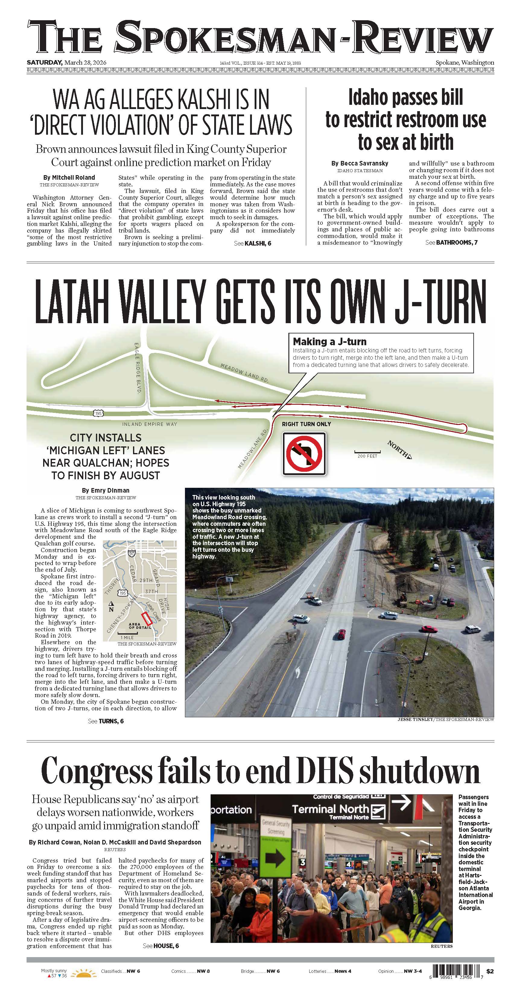 Frontpage for 2026-03-28