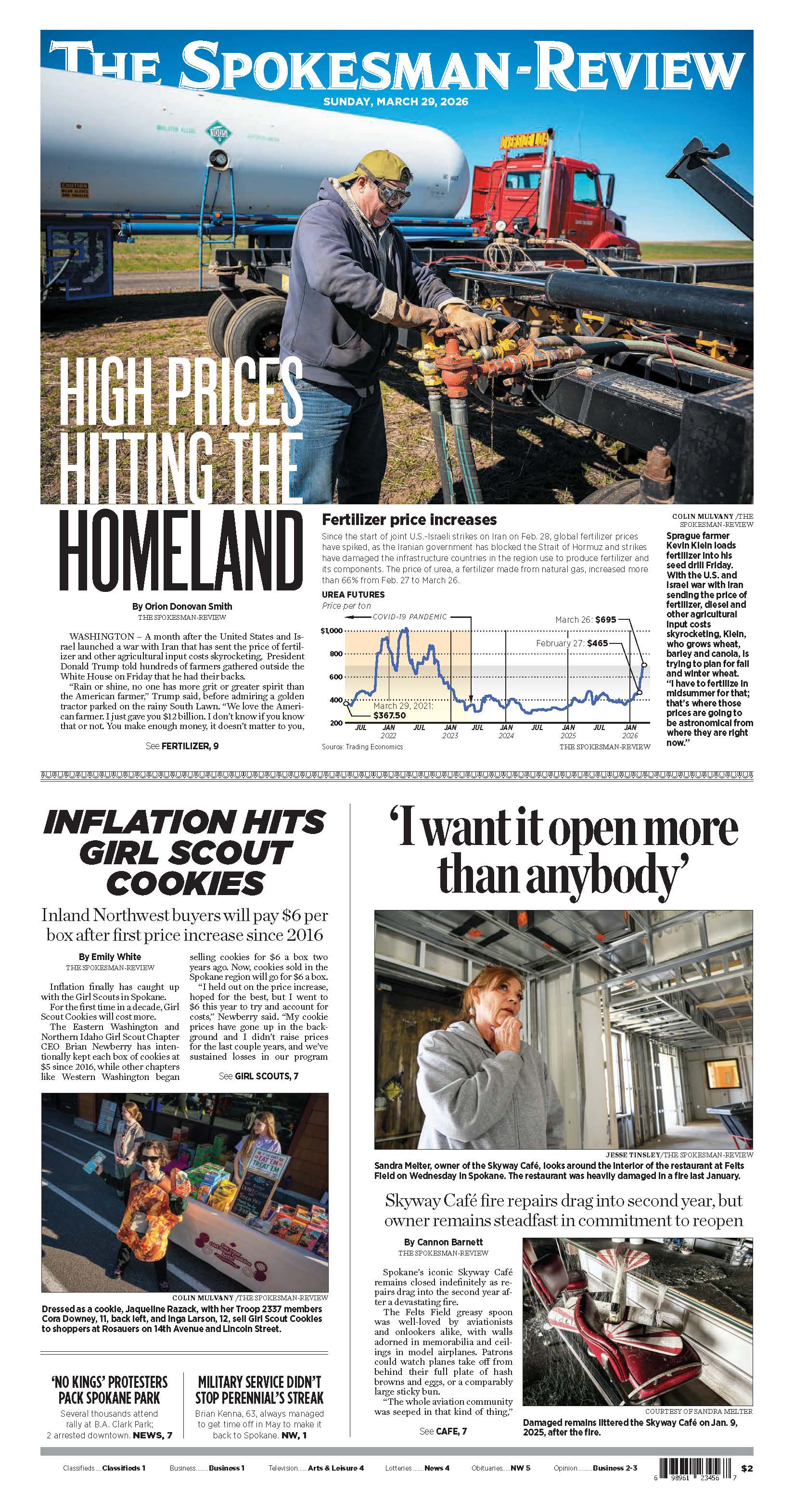 Frontpage for 2026-03-29