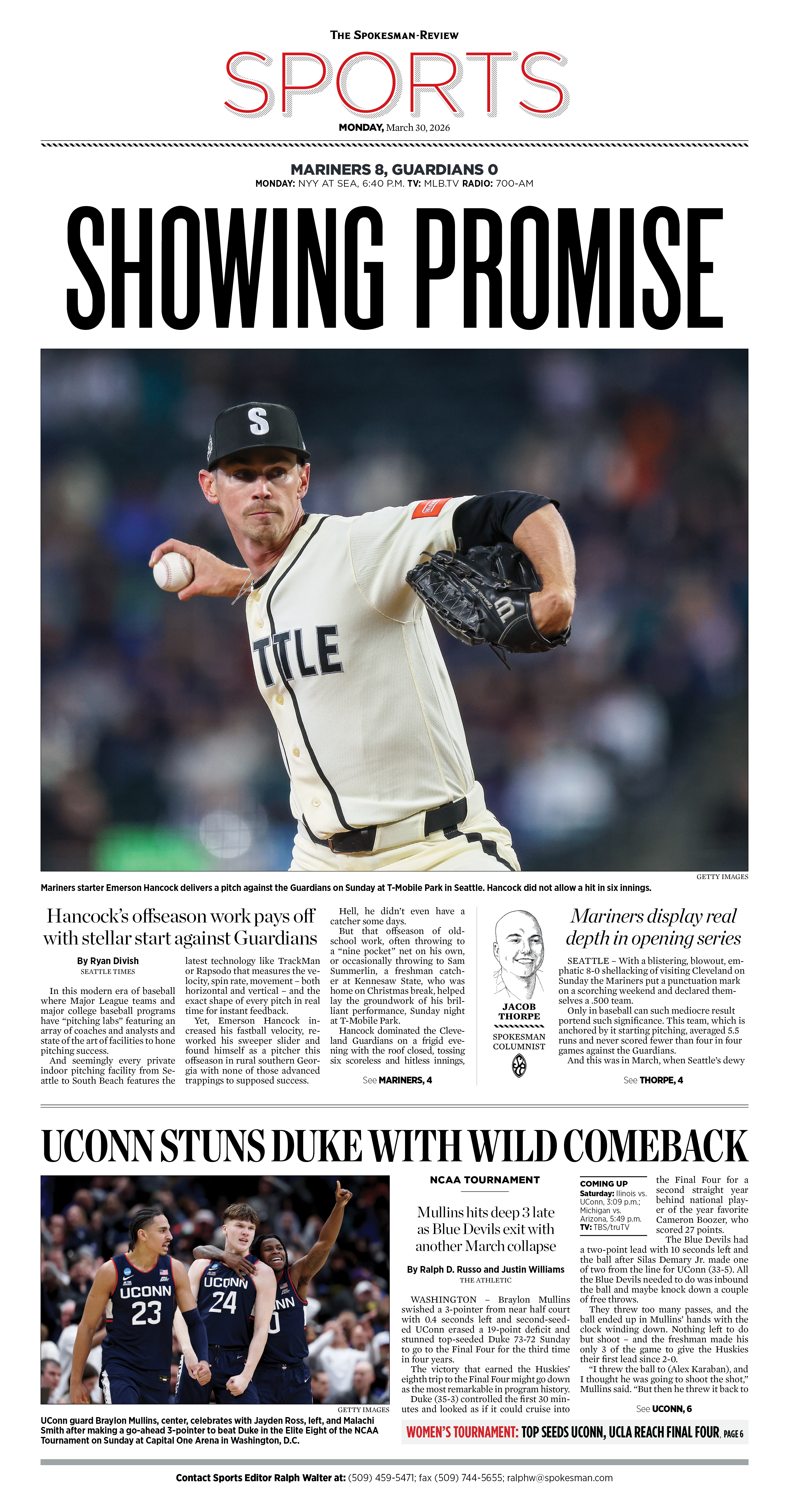 Frontpage for 2026-03-30