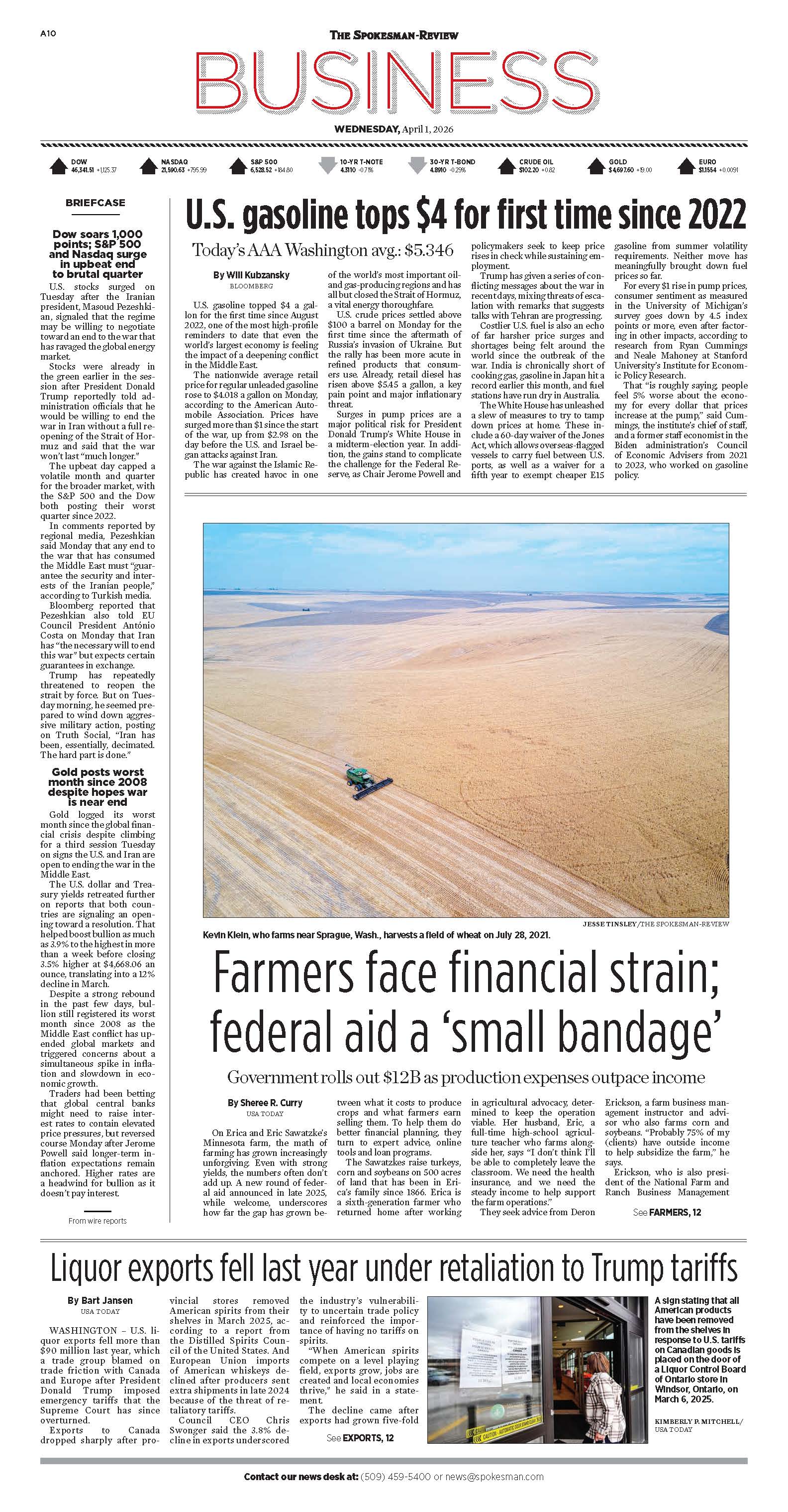 Frontpage for 2026-04-01