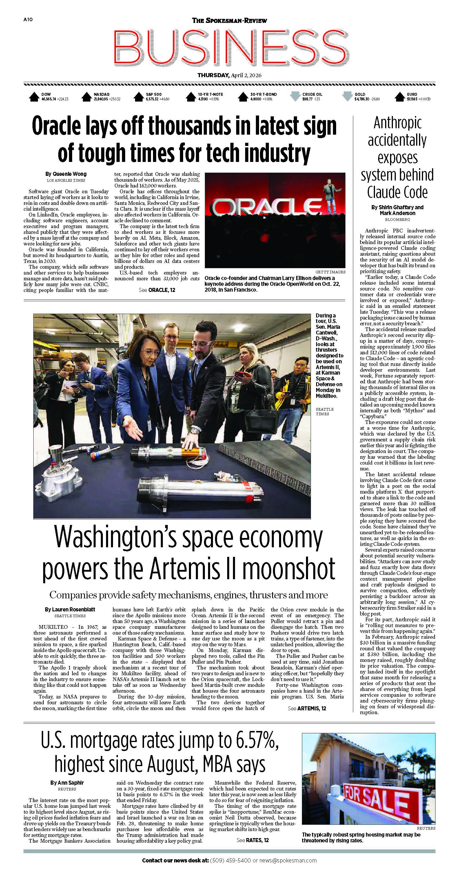 Frontpage for 2026-04-02