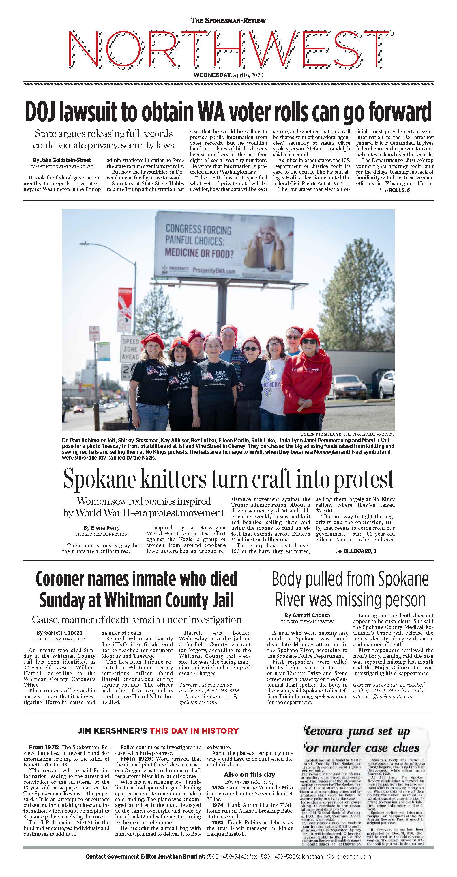 Frontpage for 2026-04-08