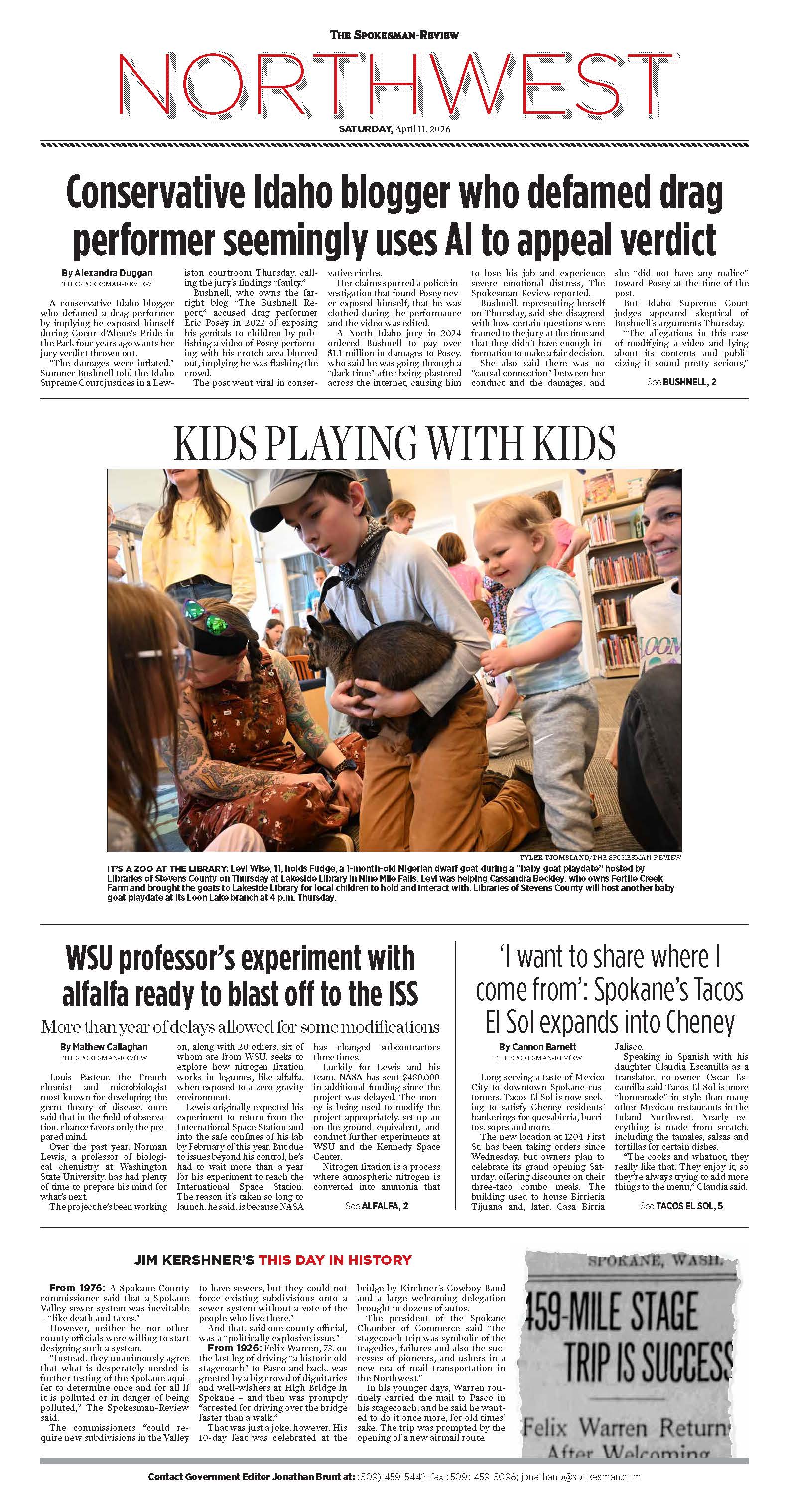 Frontpage for 2026-04-11