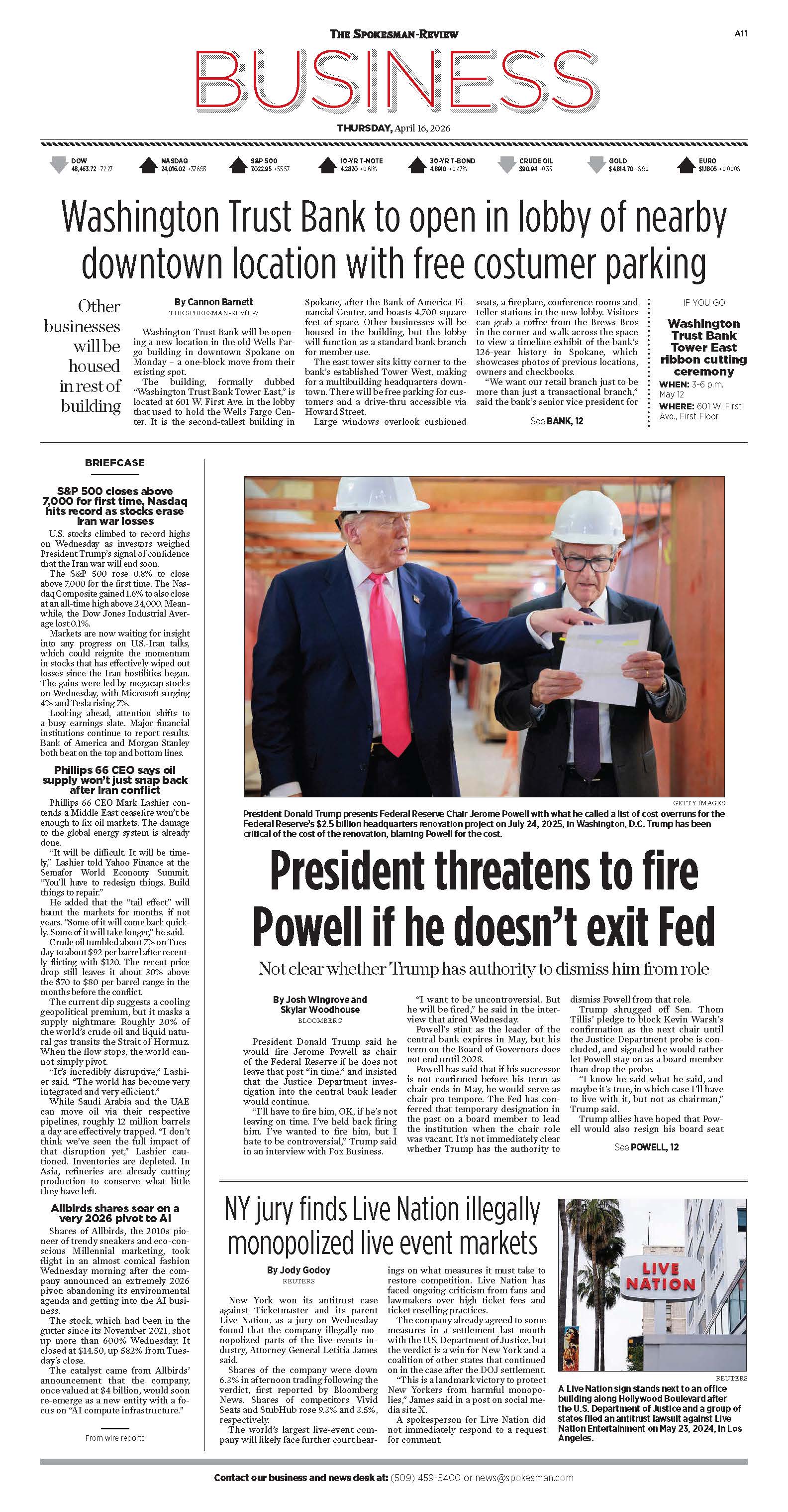 Frontpage for 2026-04-16