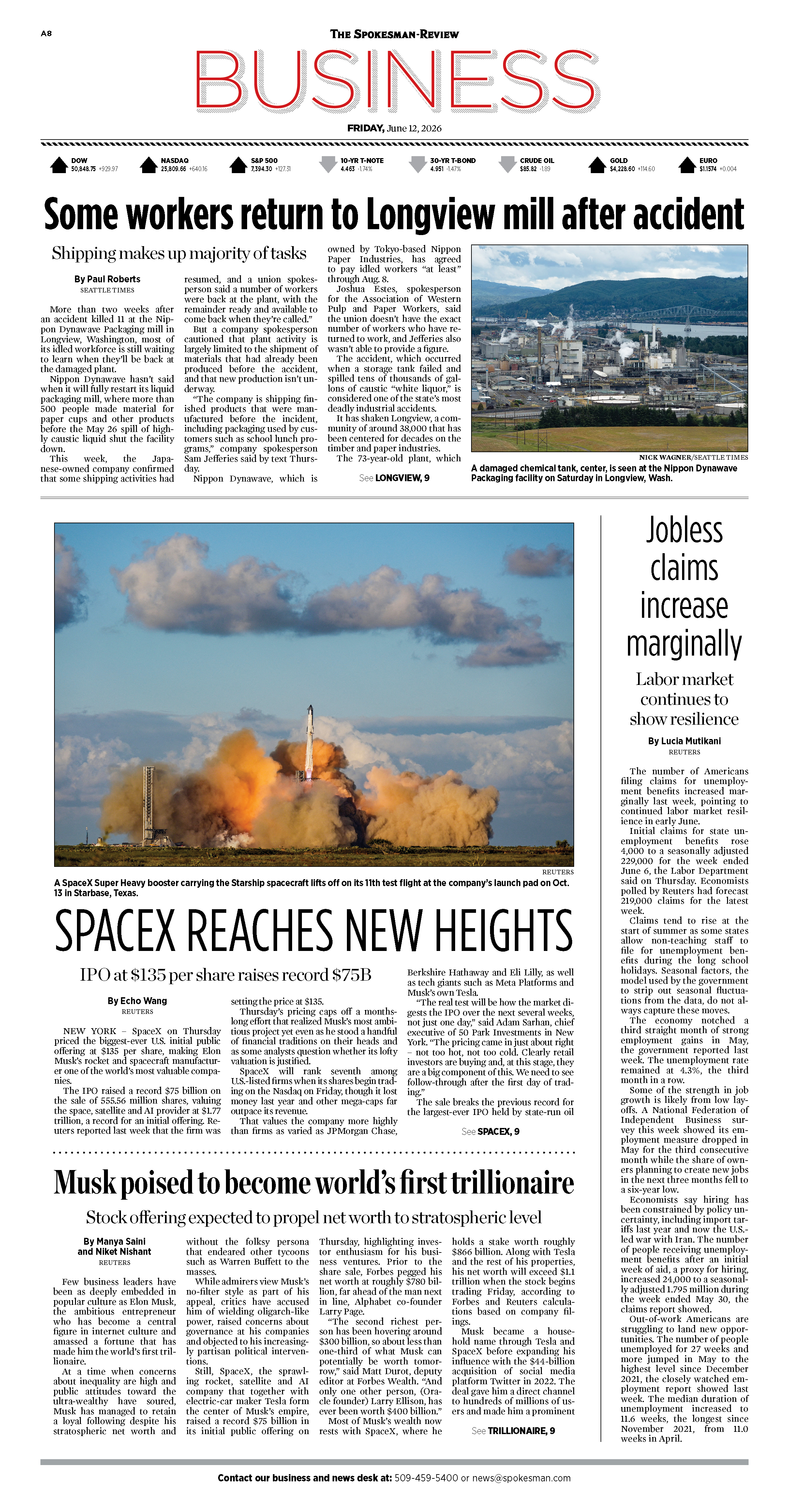 Frontpage for 2026-06-12